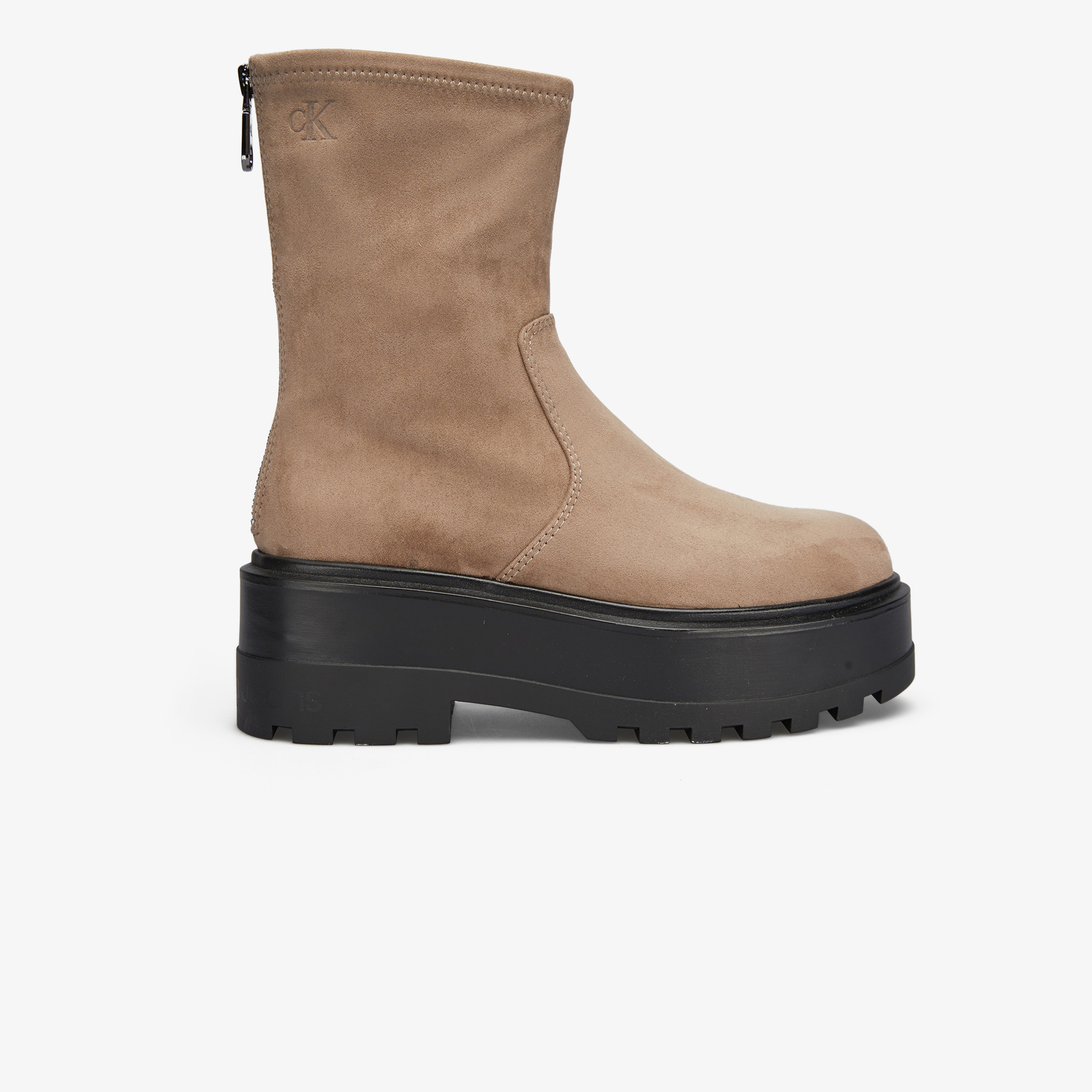 Calvin Klein Jeans Flatform Zip Kadın Kahverengi Yağmur Botu