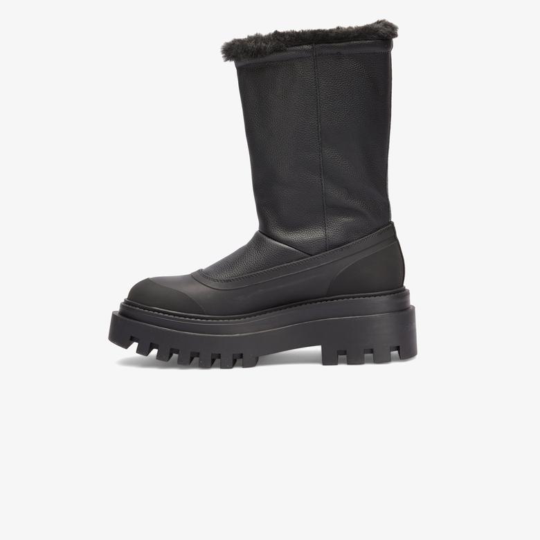 Calvin Klein Jeans Flatform Chelsea Boot Padded Kadın Siyah Yağmur Botu