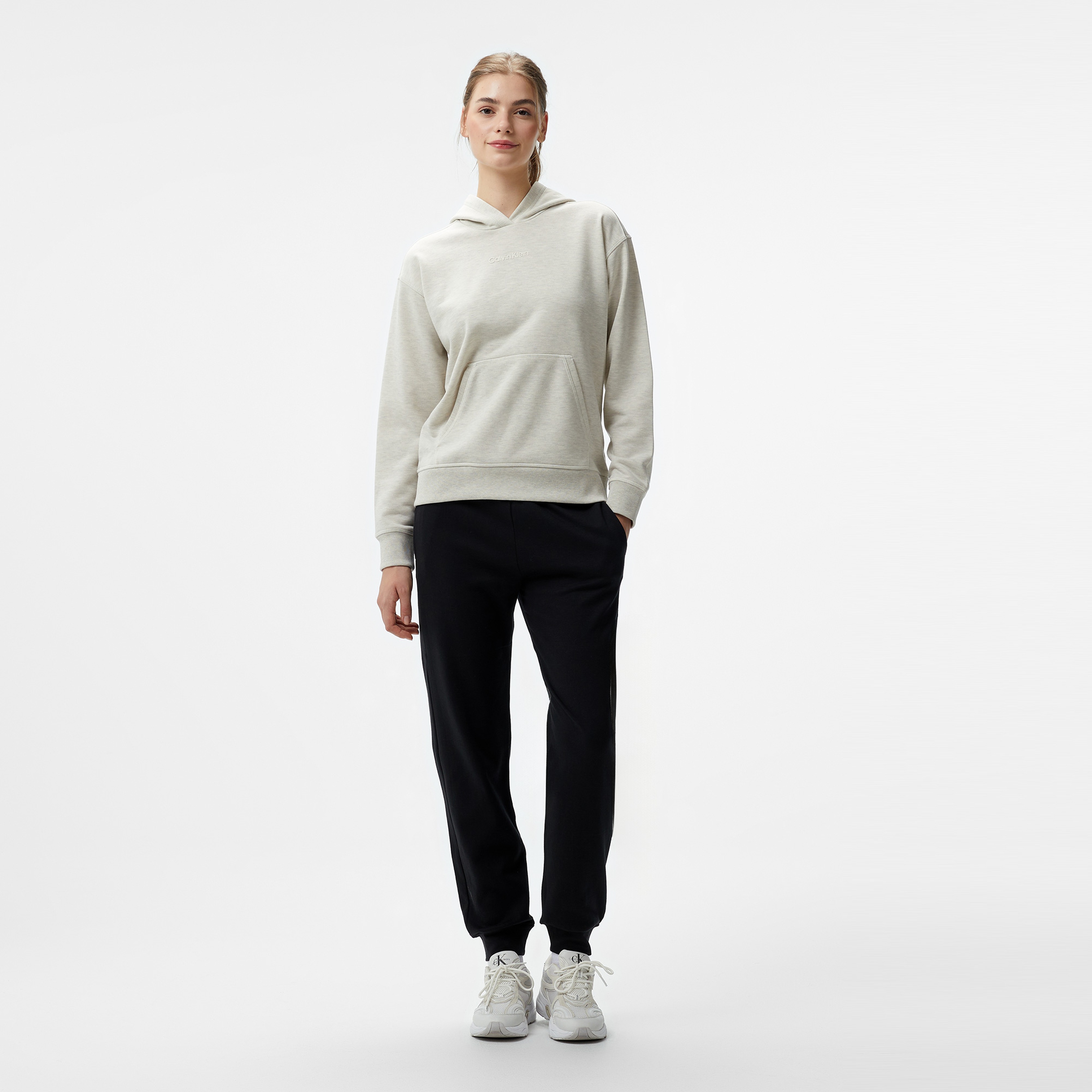 Calvin Klein Pullover Kadın Bej Sweatshirt