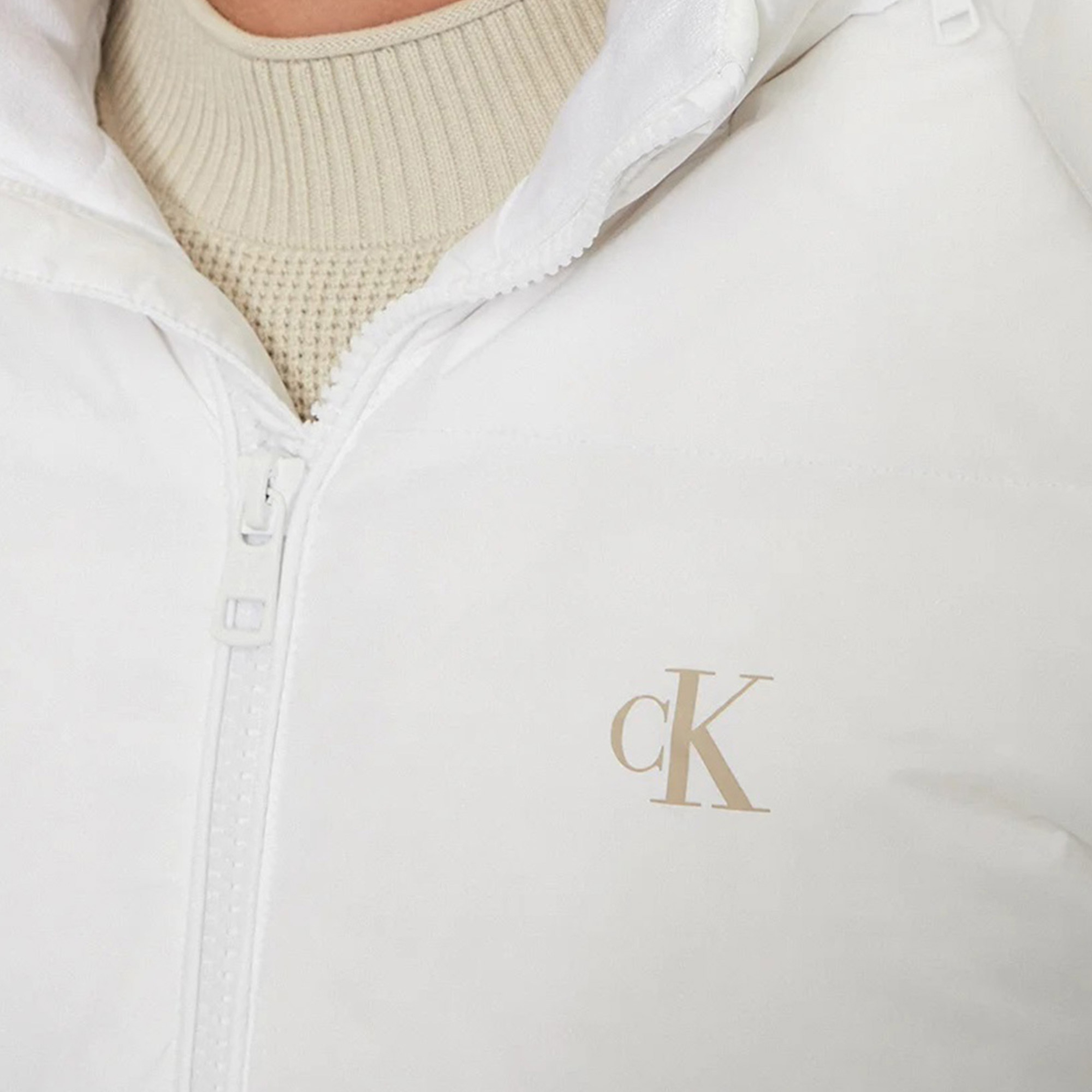 Calvin Klein Jeans Erkek Beyaz Mont