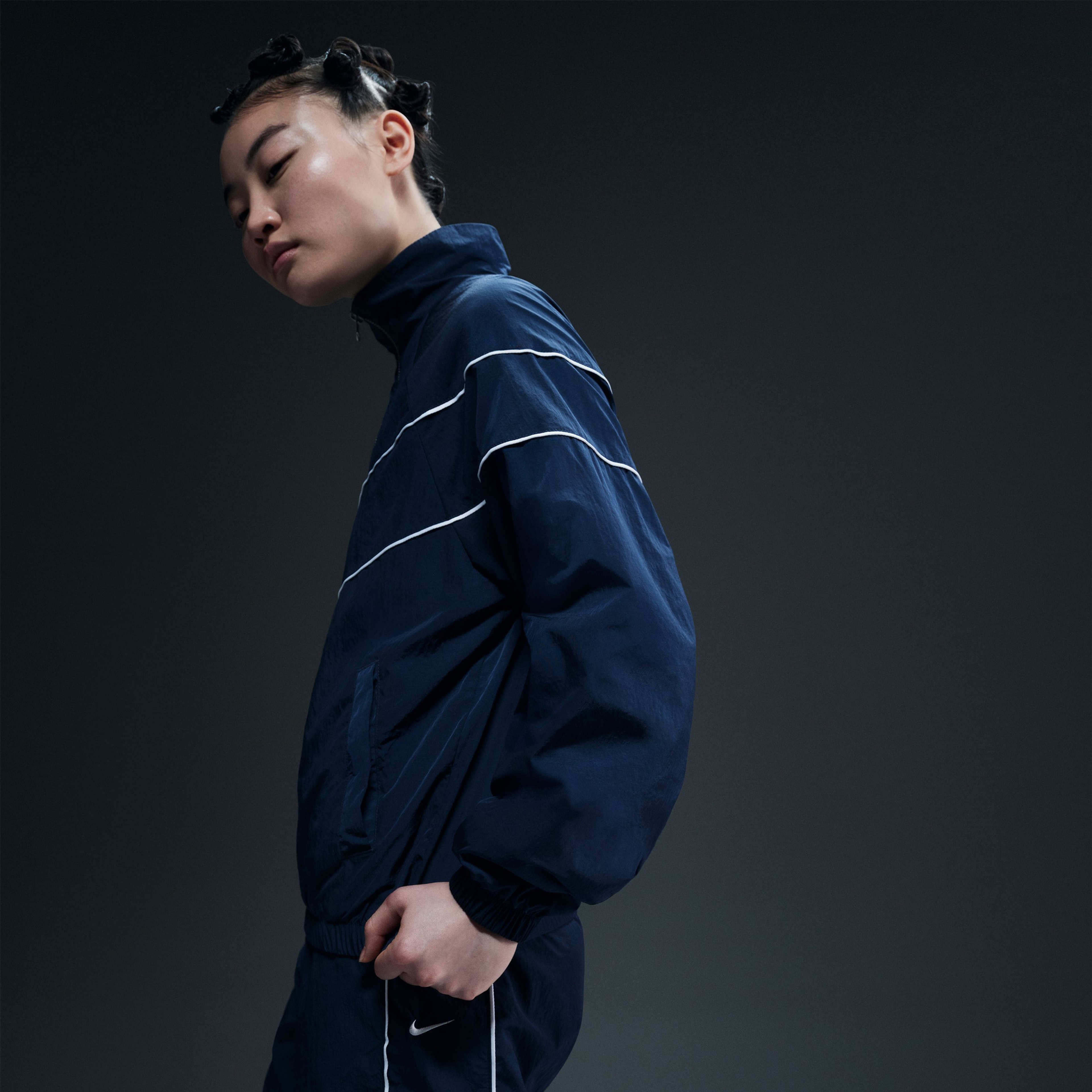 Nike Sportswear Windrunner Woven Kadın Lacivert Ceket