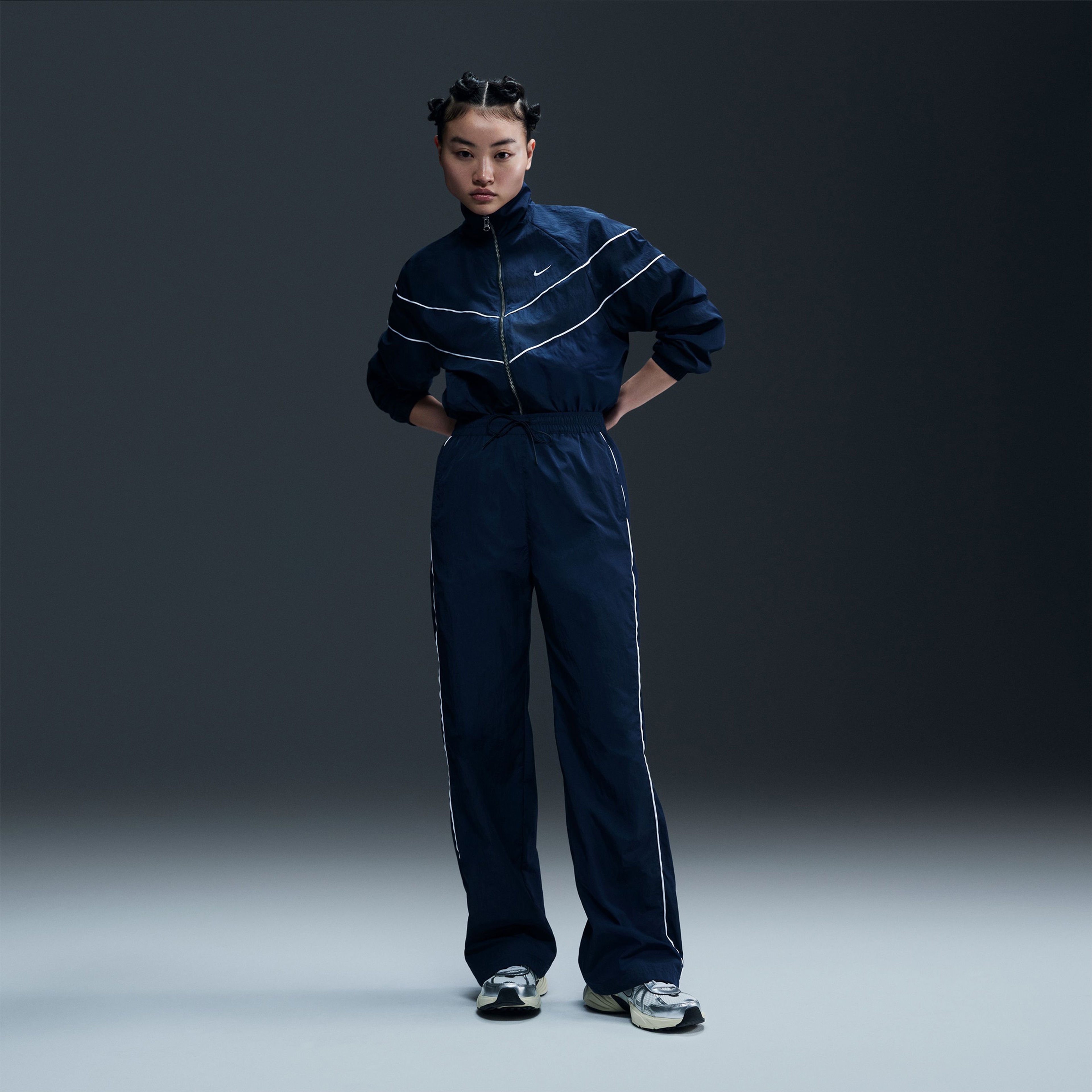 Nike Sportswear Windrunner Woven Kadın Lacivert Ceket