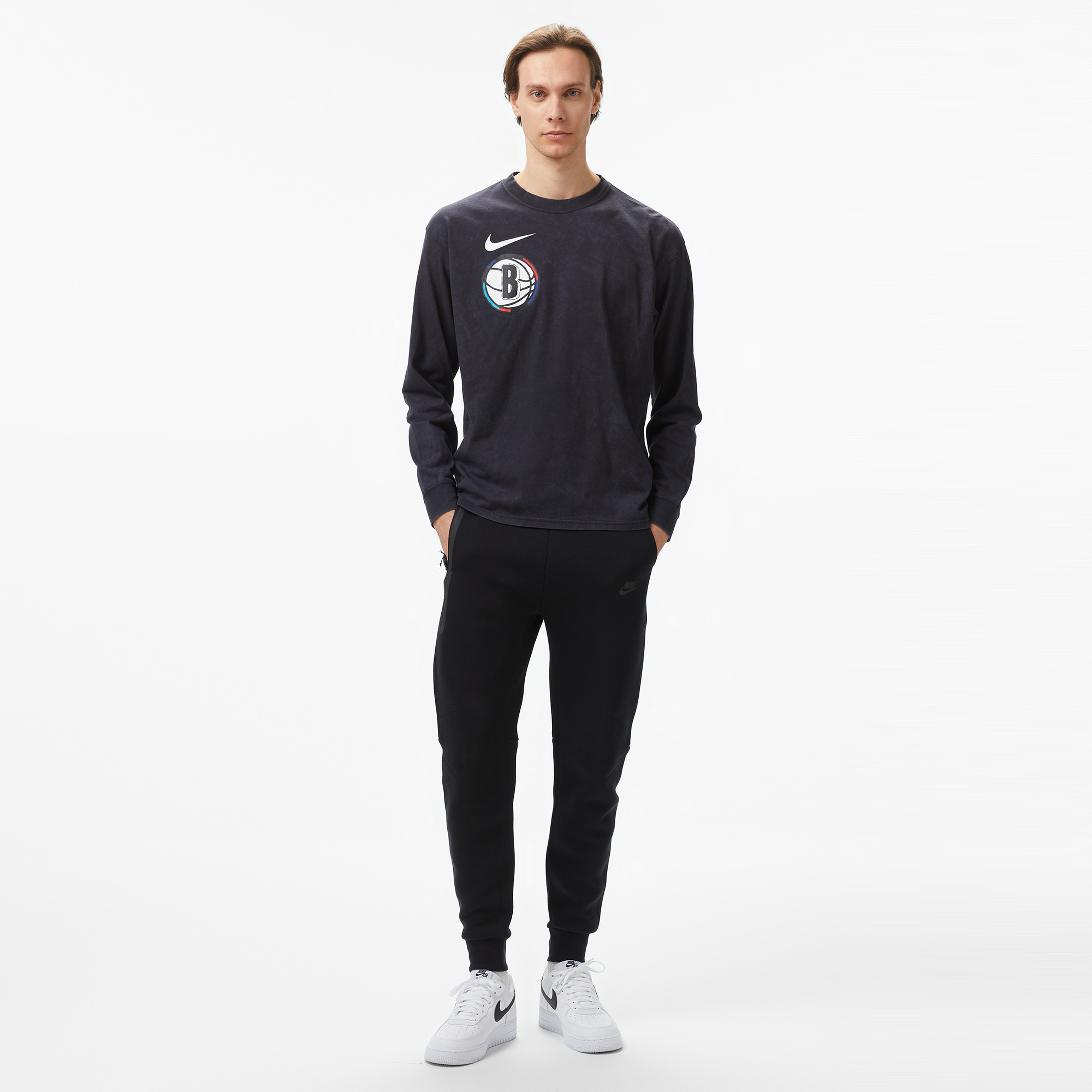 Nike Brooklyn Nets City Edition Erkek Siyah Günlük Sweatshirt