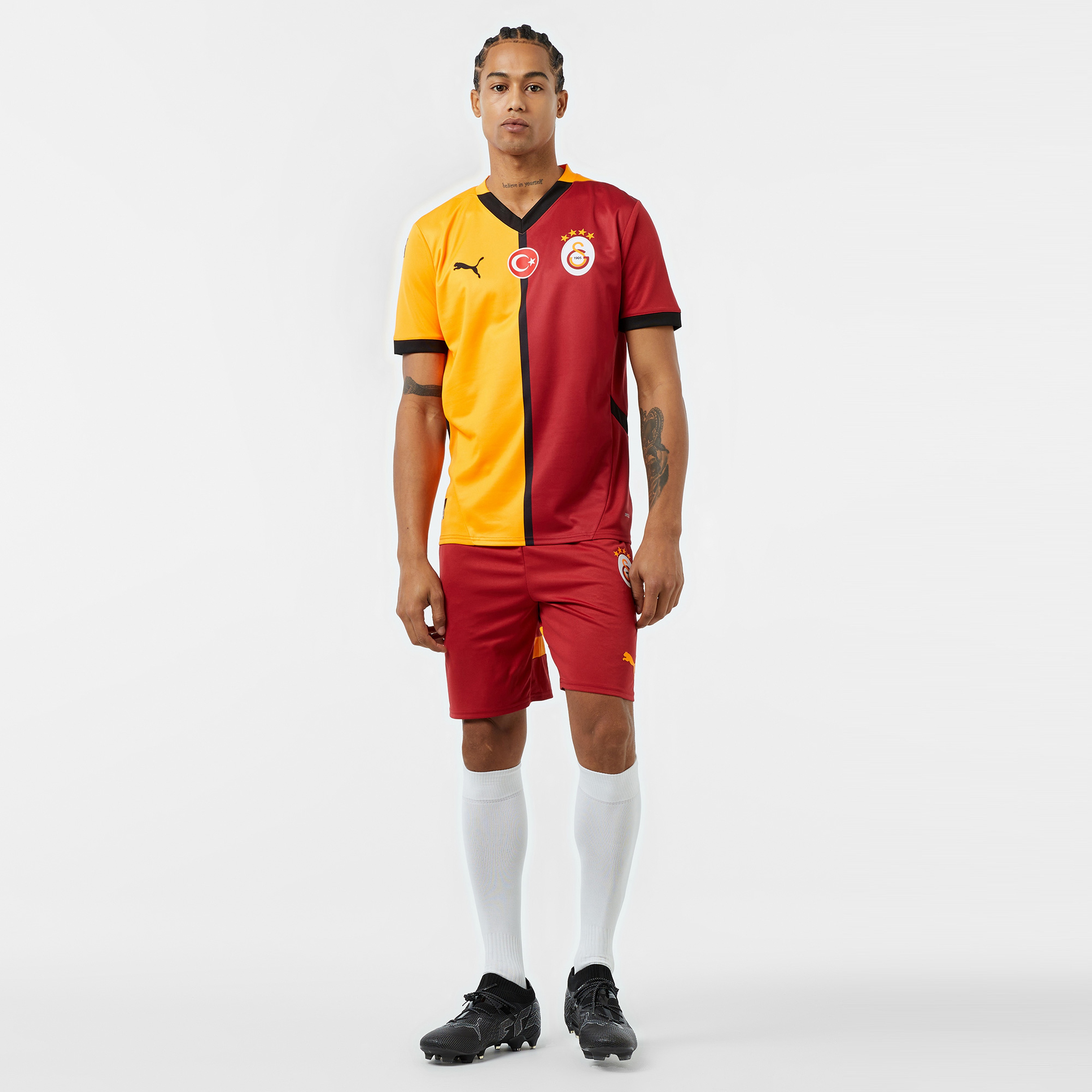 Puma Galatasaray 2024-25 İç Saha Parçalı Erkek Kırmızı Futbol Forması