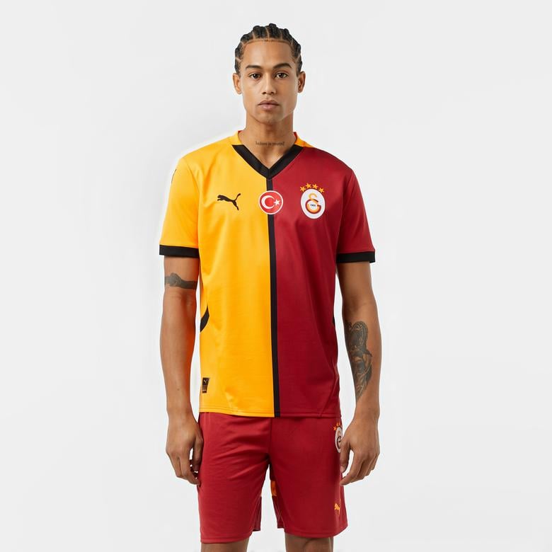 Puma Galatasaray 2024-25 İç Saha Parçalı Erkek Kırmızı Futbol Forması