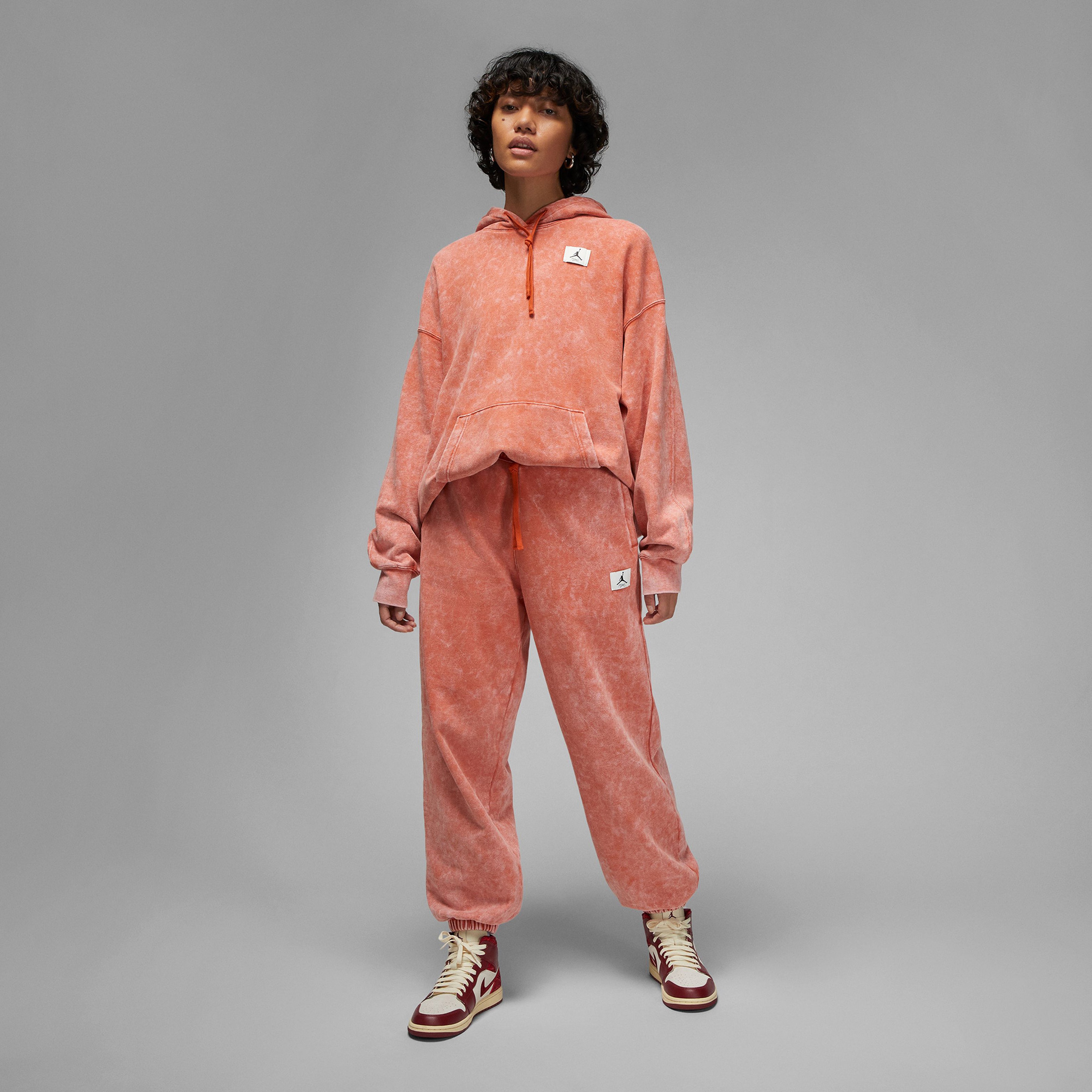 Jordan Flight Fleece Kadın Turuncu Eşofman Altı