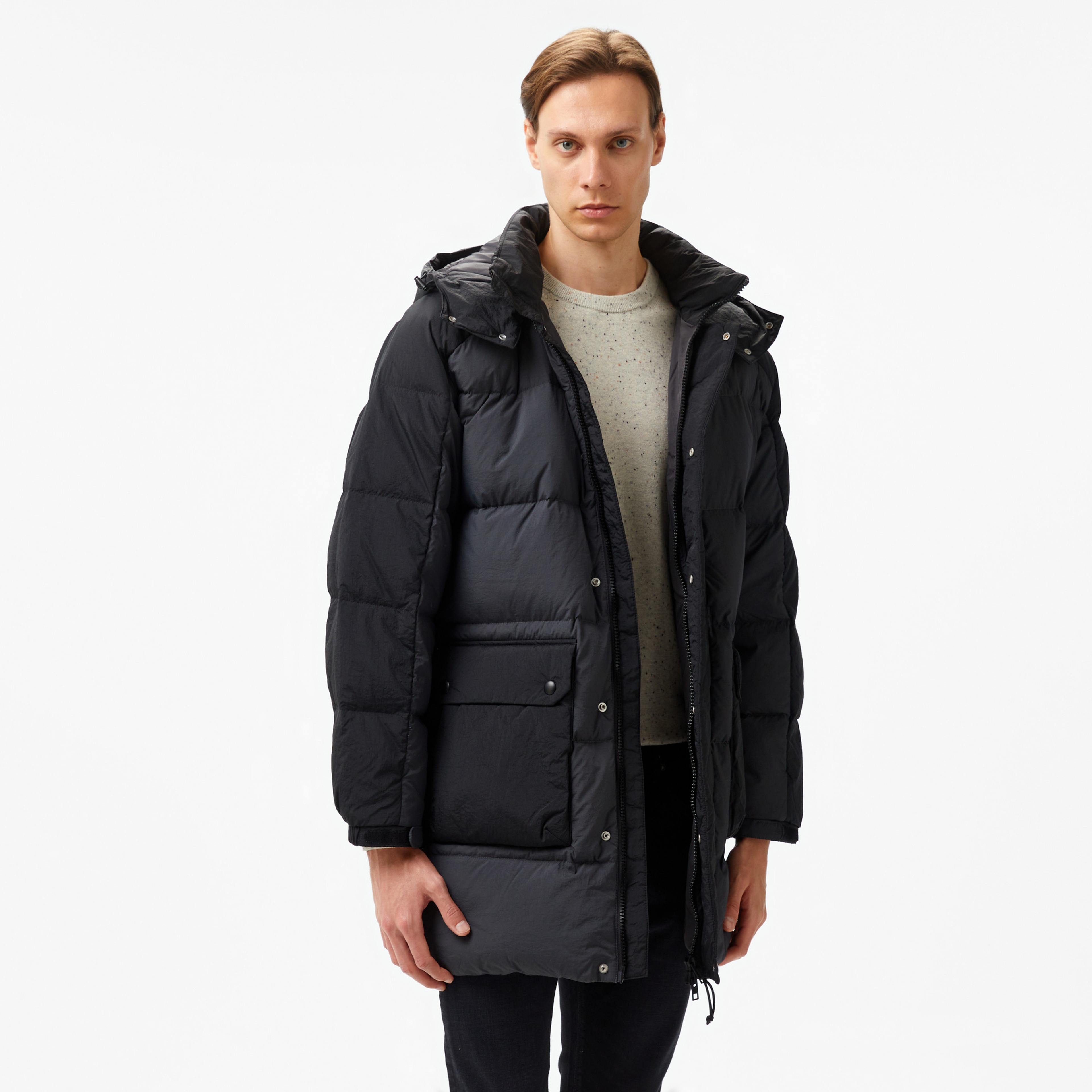 Tommy Hilfiger Jeans Two Tone Parka Erkek Siyah Mont