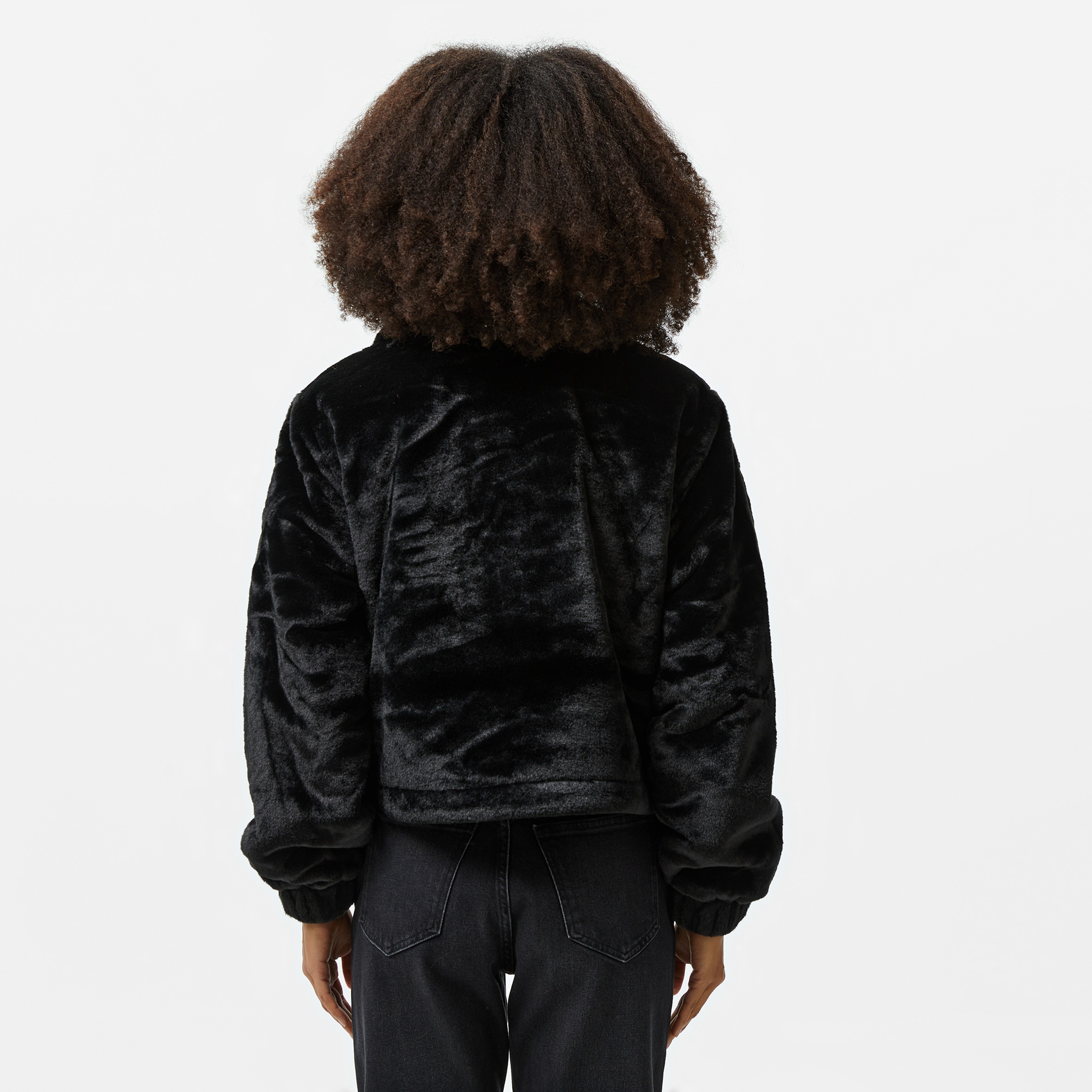 Tommy Hilfiger Jeans Faux Fur Kadın Siyah Bomber Ceket