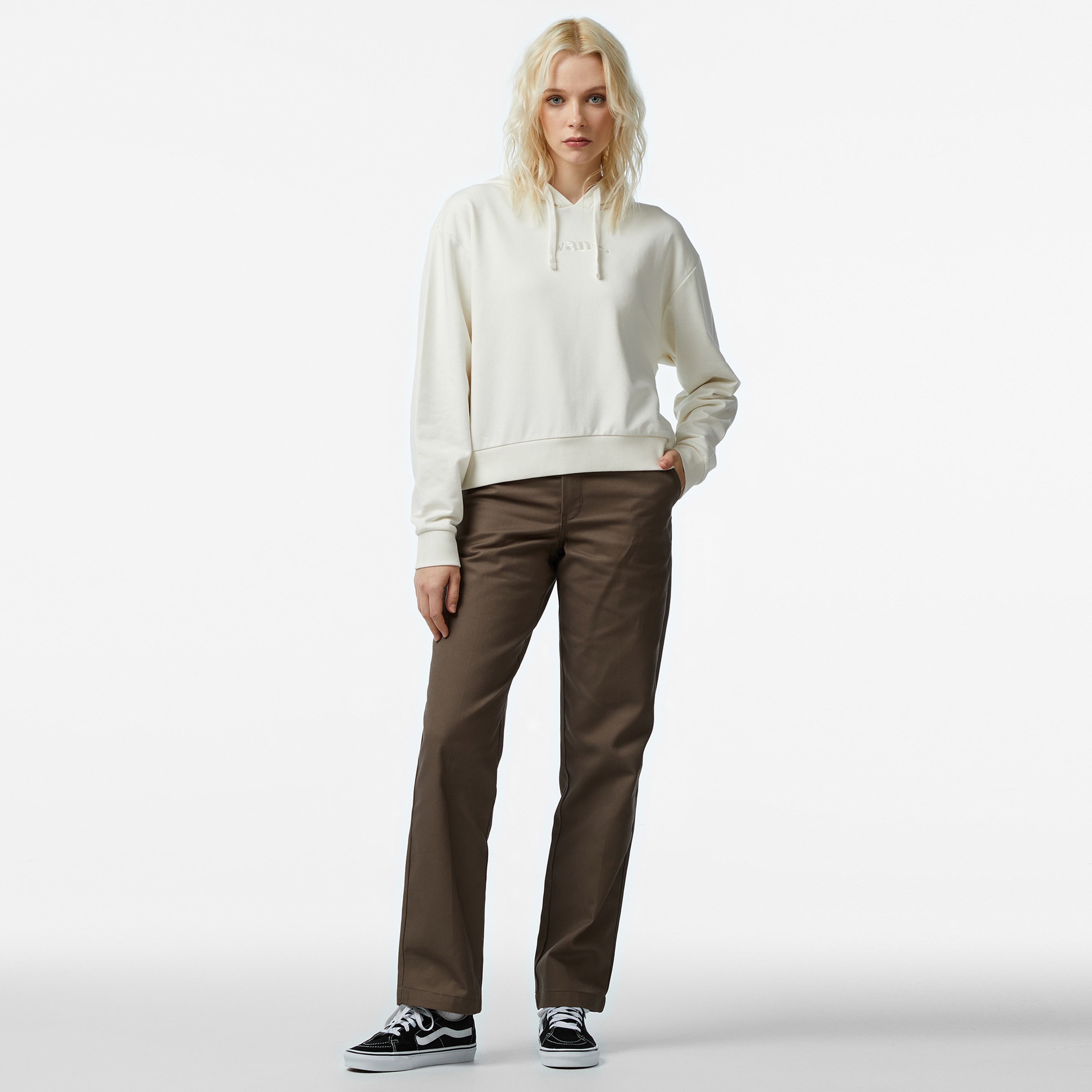 Vans Essentıal Ft Rlx Po Kadın Beyaz Sweatshirt