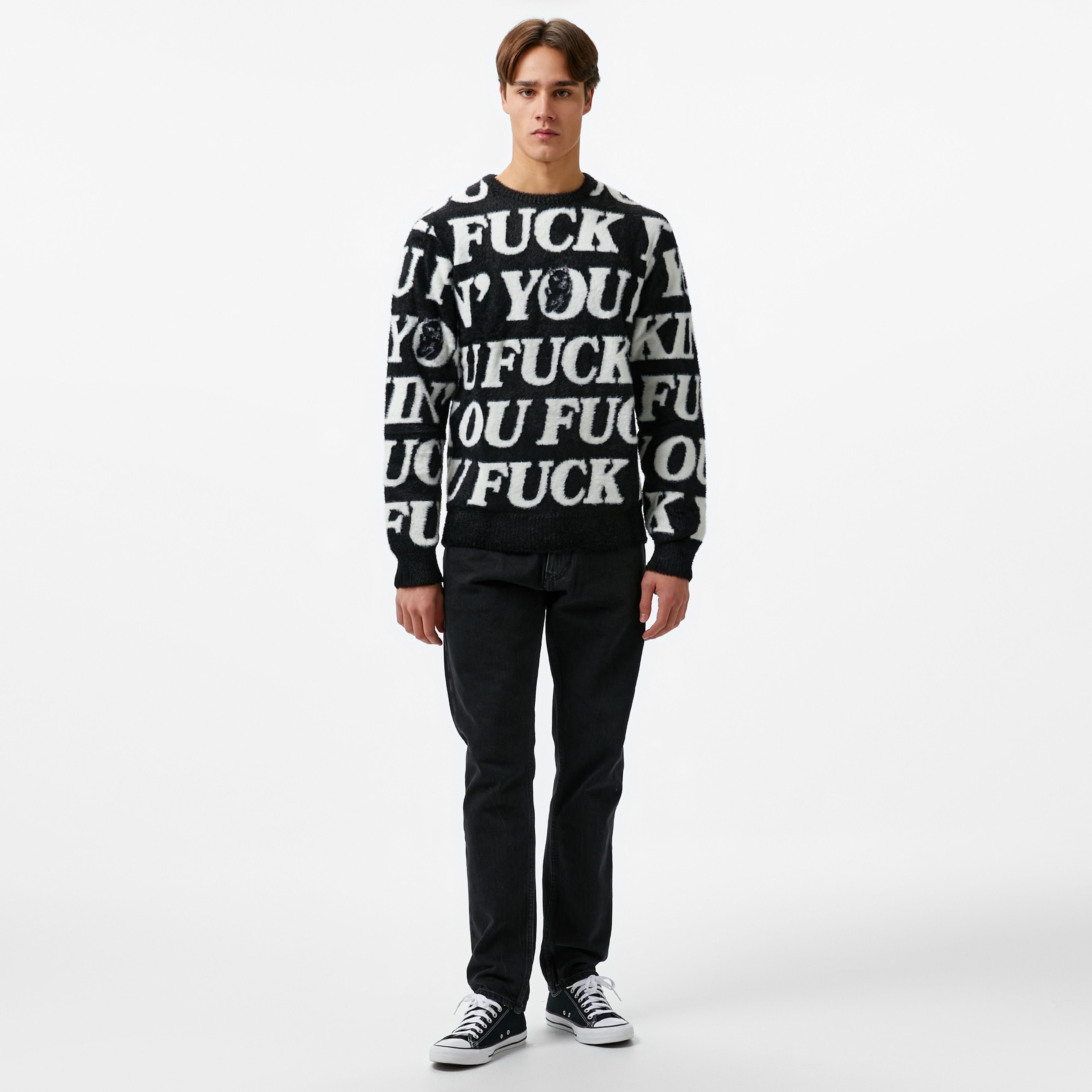 Ripndip Fuckin Fuck Mohair Erkek Siyah Sweatshirt