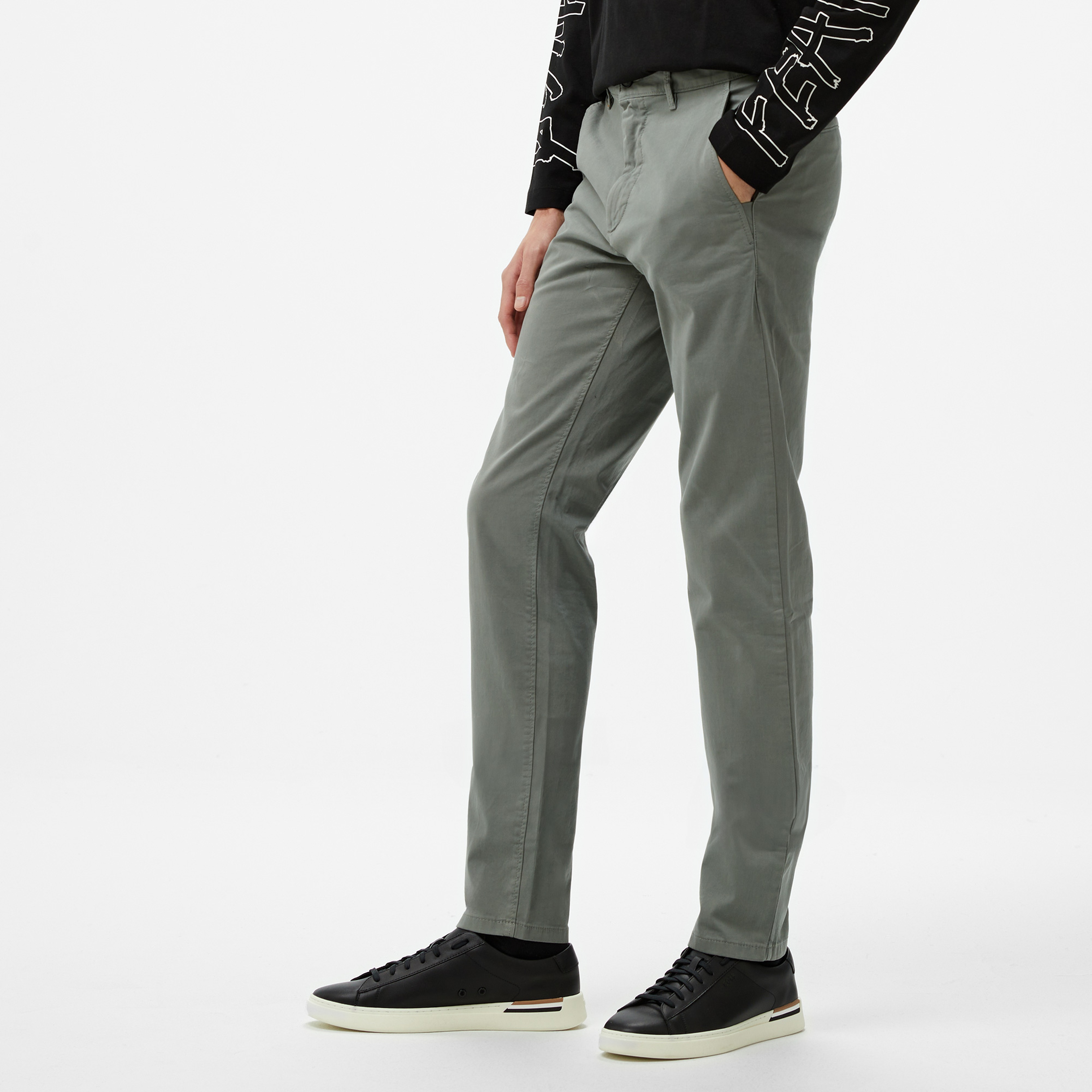 Boss Chino Slim Erkek Gri Pantolon