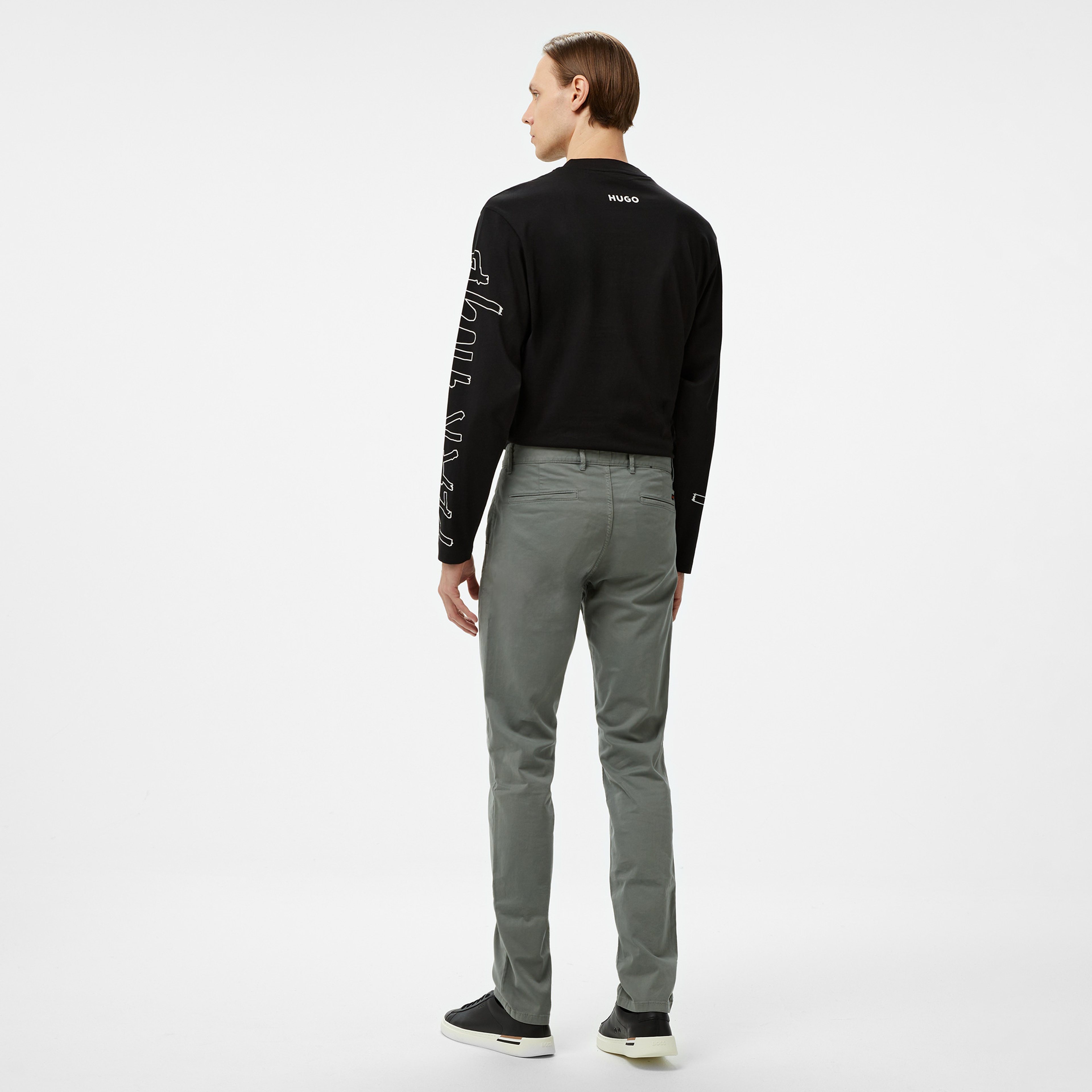 Boss Chino Slim Erkek Gri Pantolon