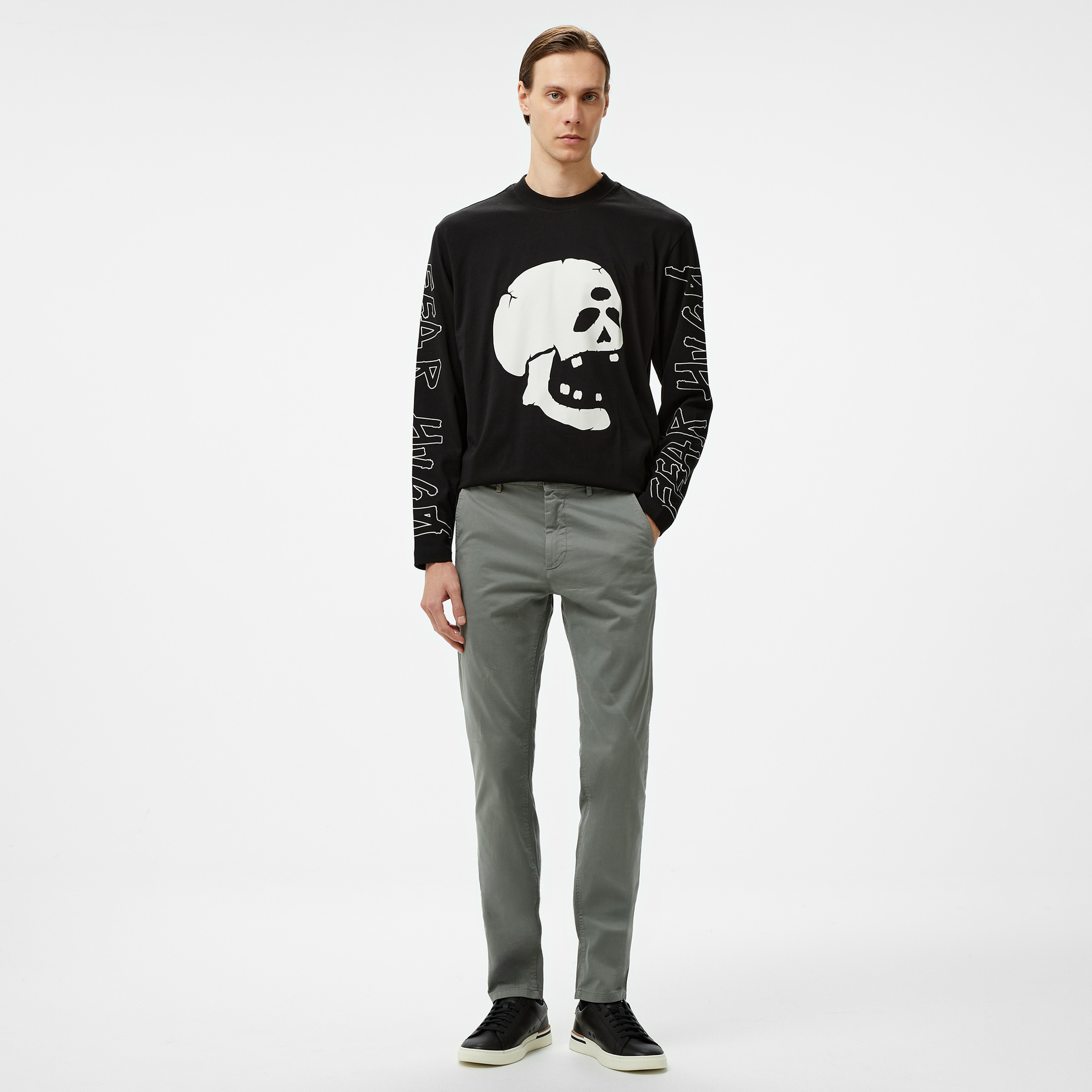 Boss Chino Slim Erkek Gri Pantolon