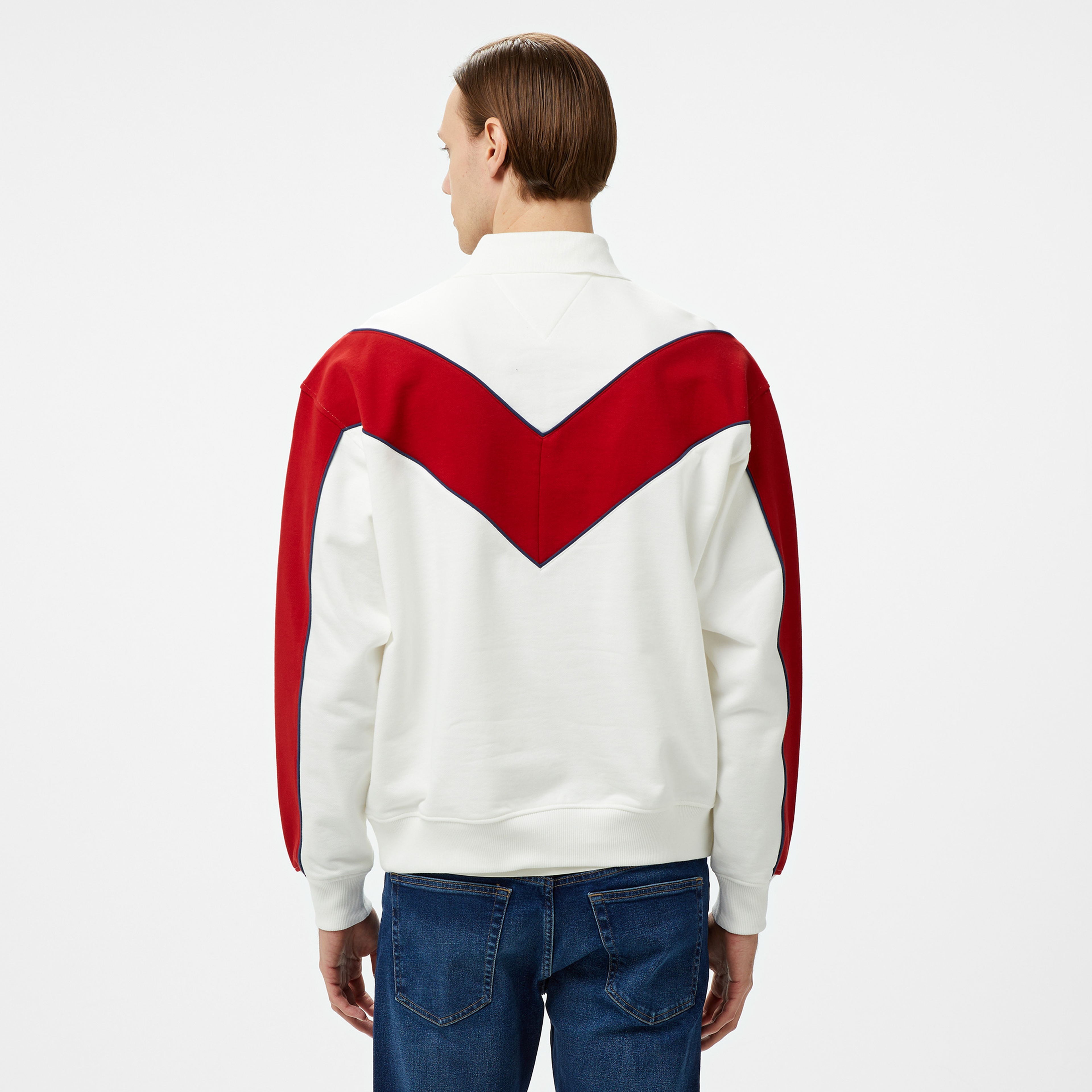 Tommy Hilfiger Jeans Tj Game Day Rugby Erkek Beyaz Hoodie