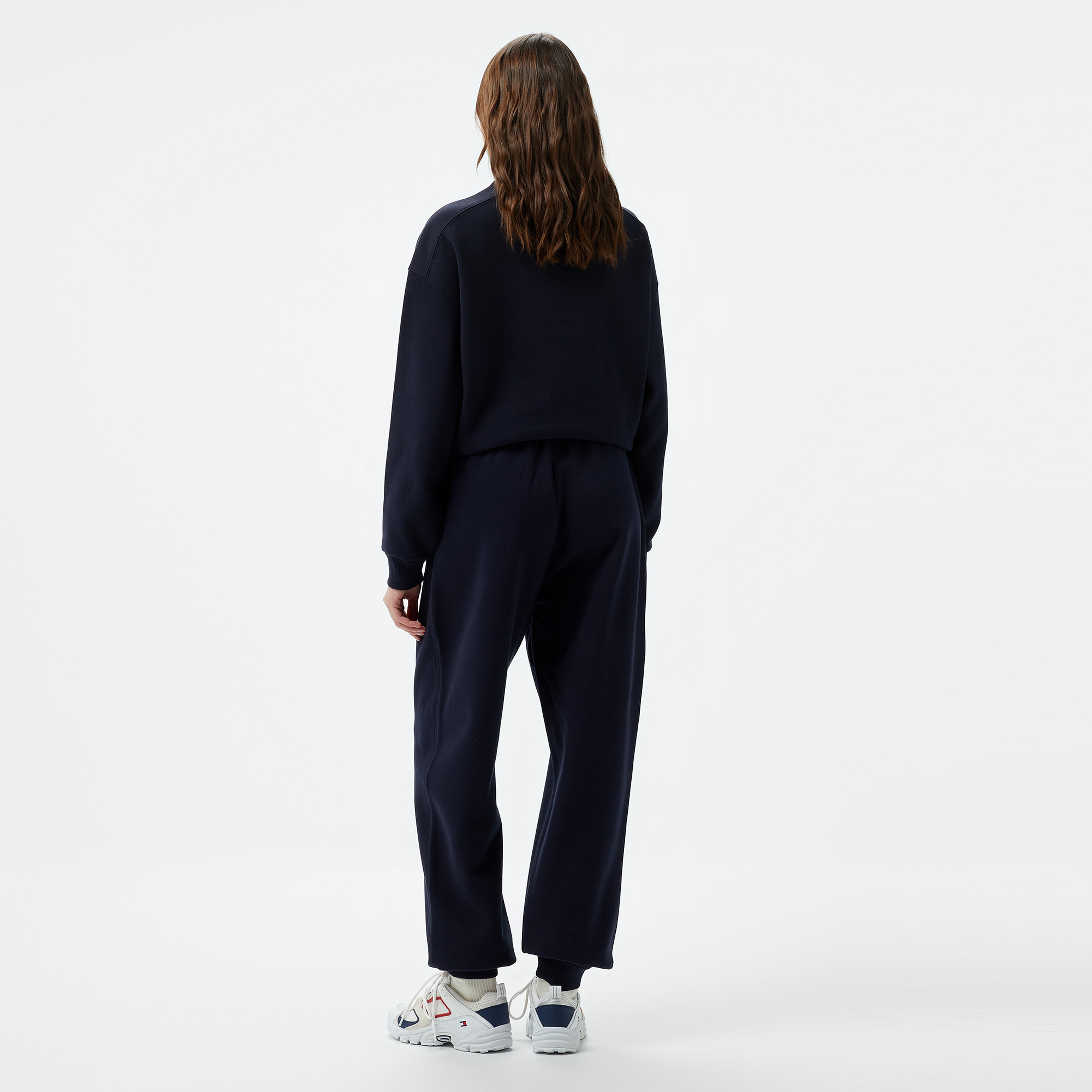 Tommy Hilfiger Varsity Crest Kadın Mavi Eşofman Altı