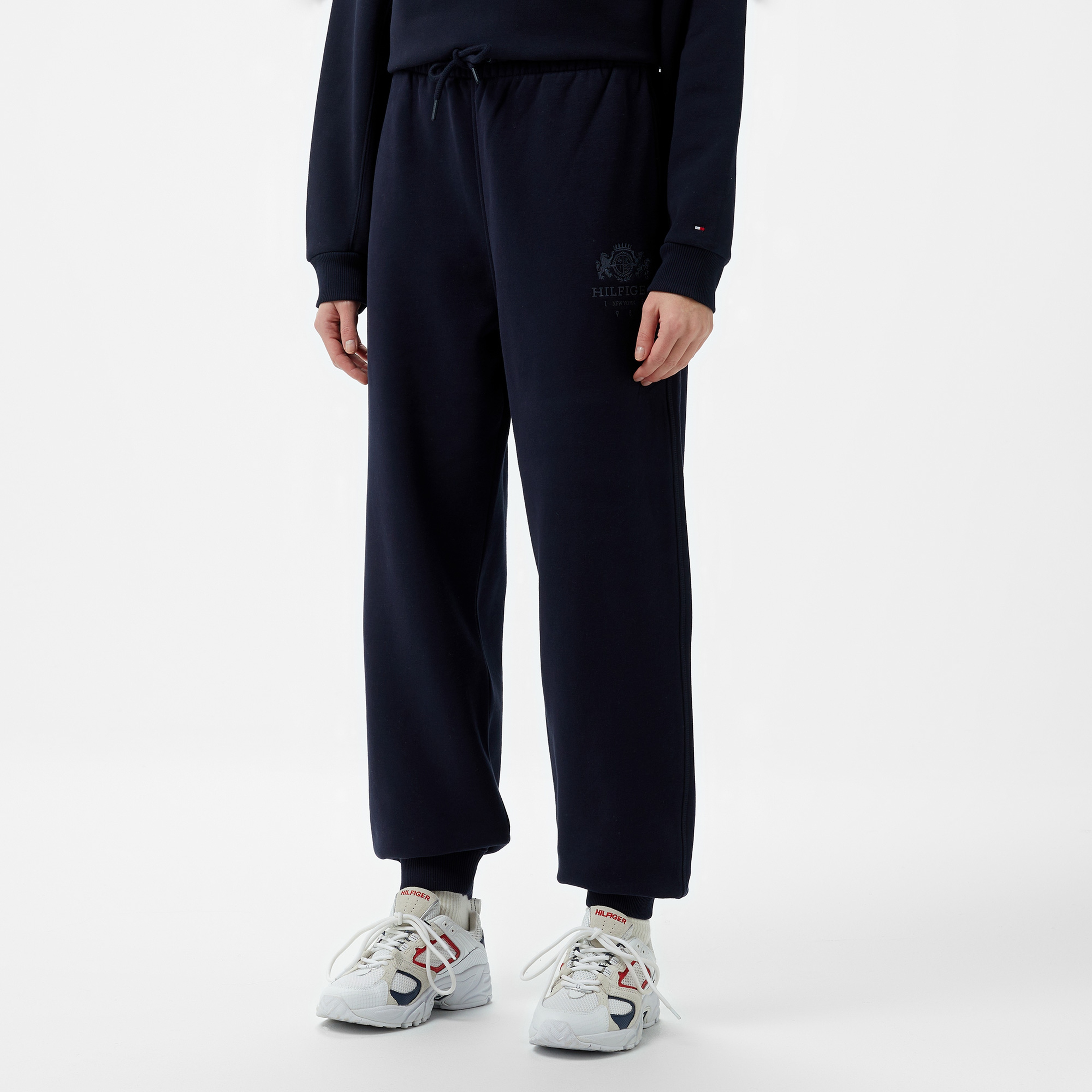 Tommy Hilfiger Varsity Crest Kadın Mavi Eşofman Altı