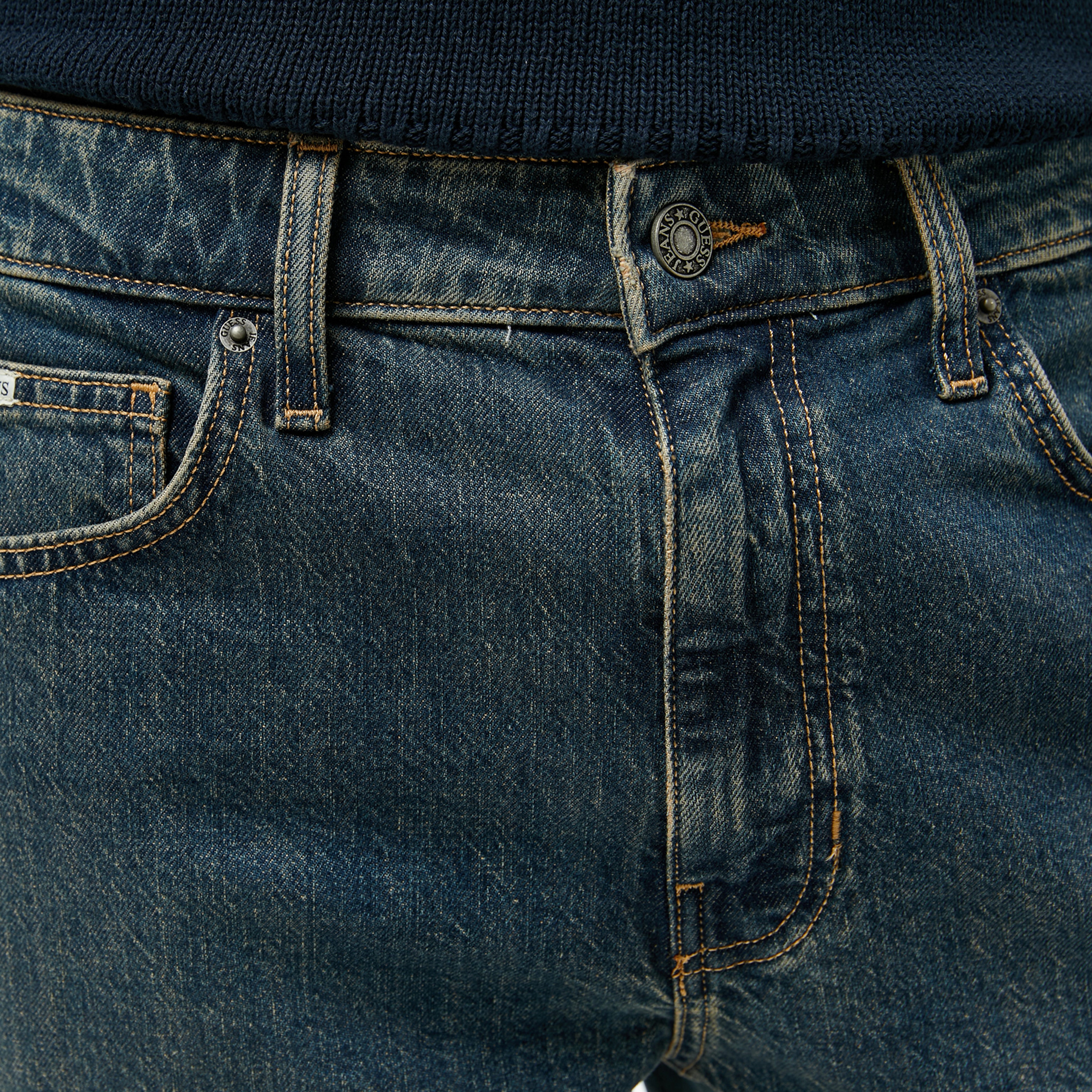 Guess G16 Straight Eco Co Arty Str Indigo Erkek Renkli Jean