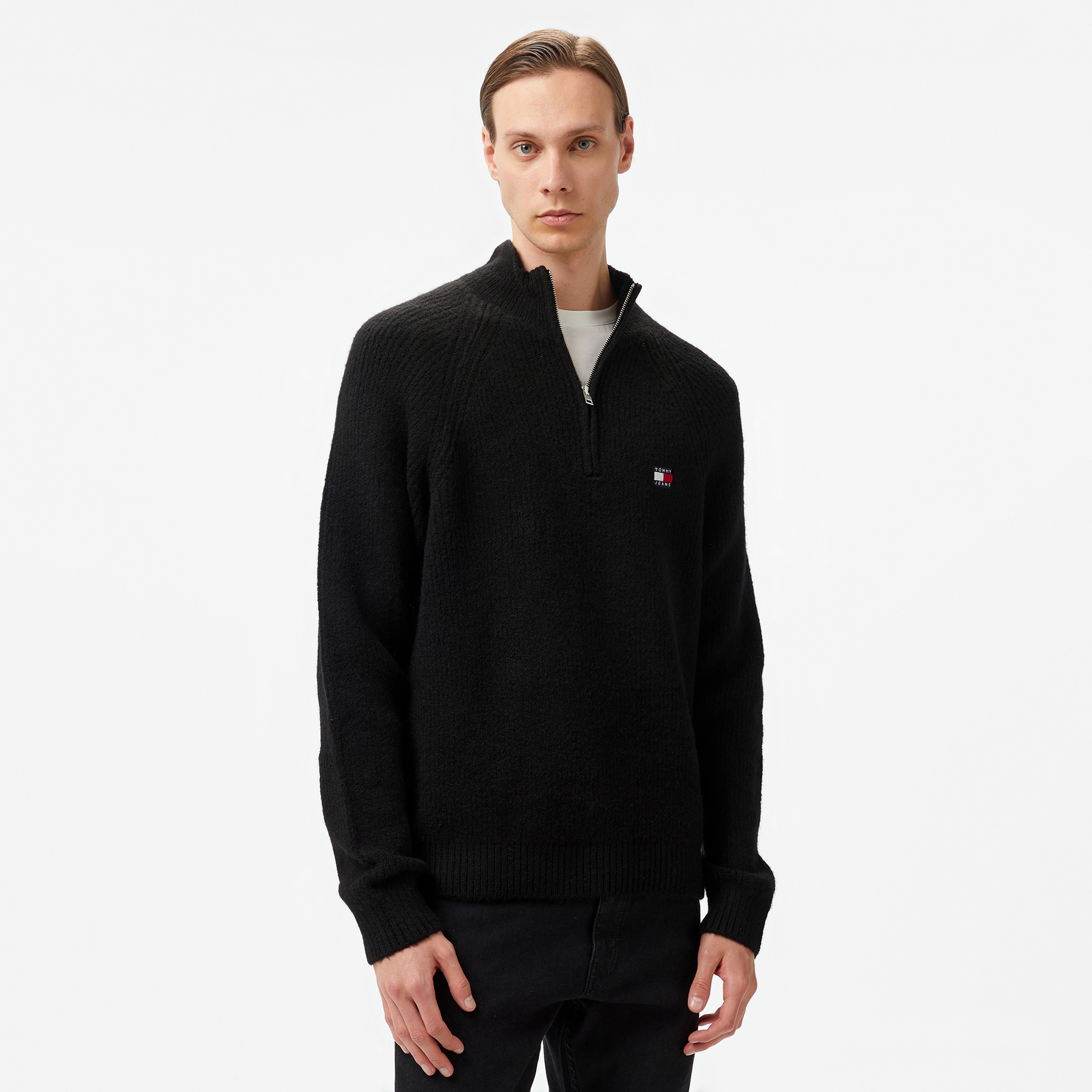 Tommy Jeans Erkek Siyah Triko