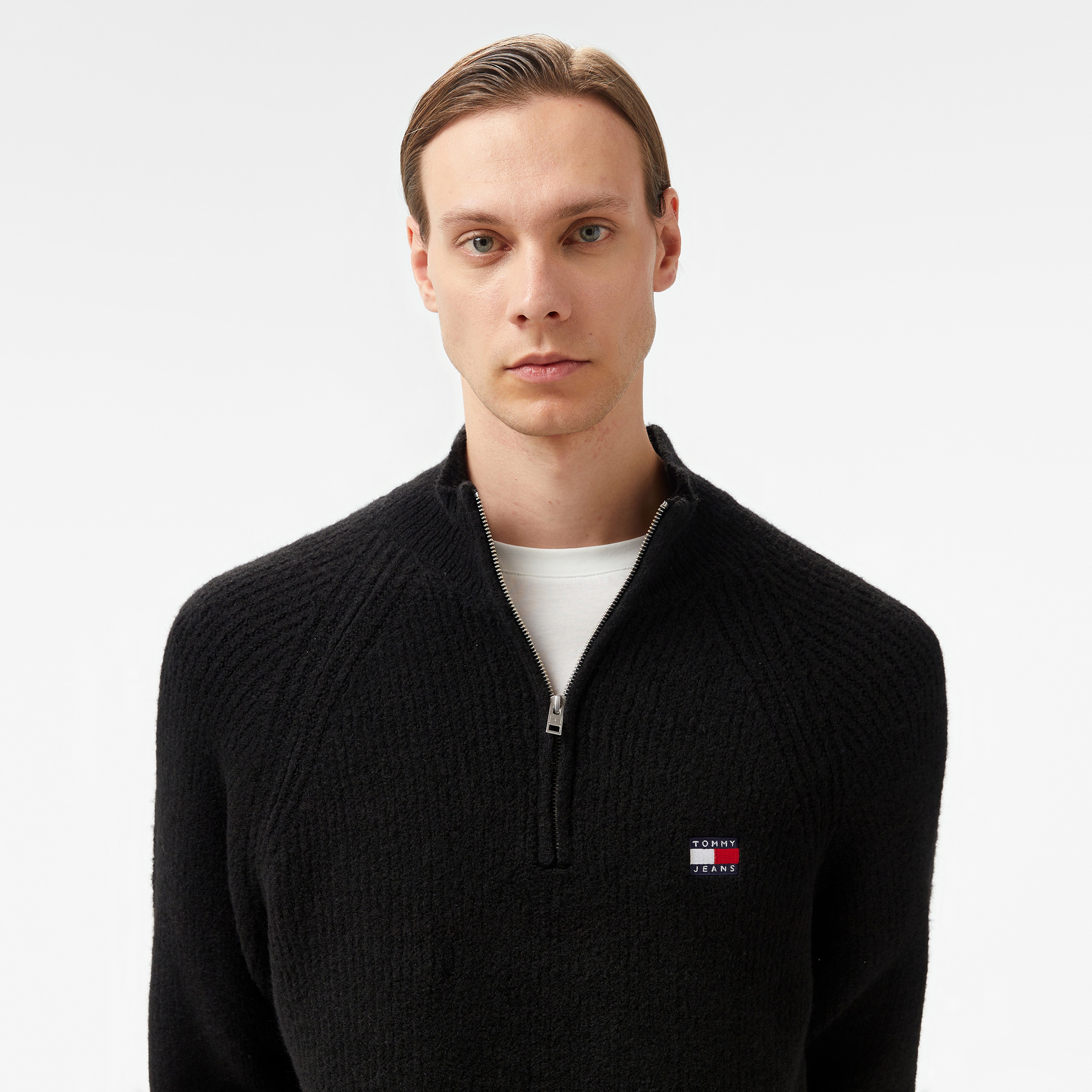 Tommy Jeans Erkek Siyah Triko