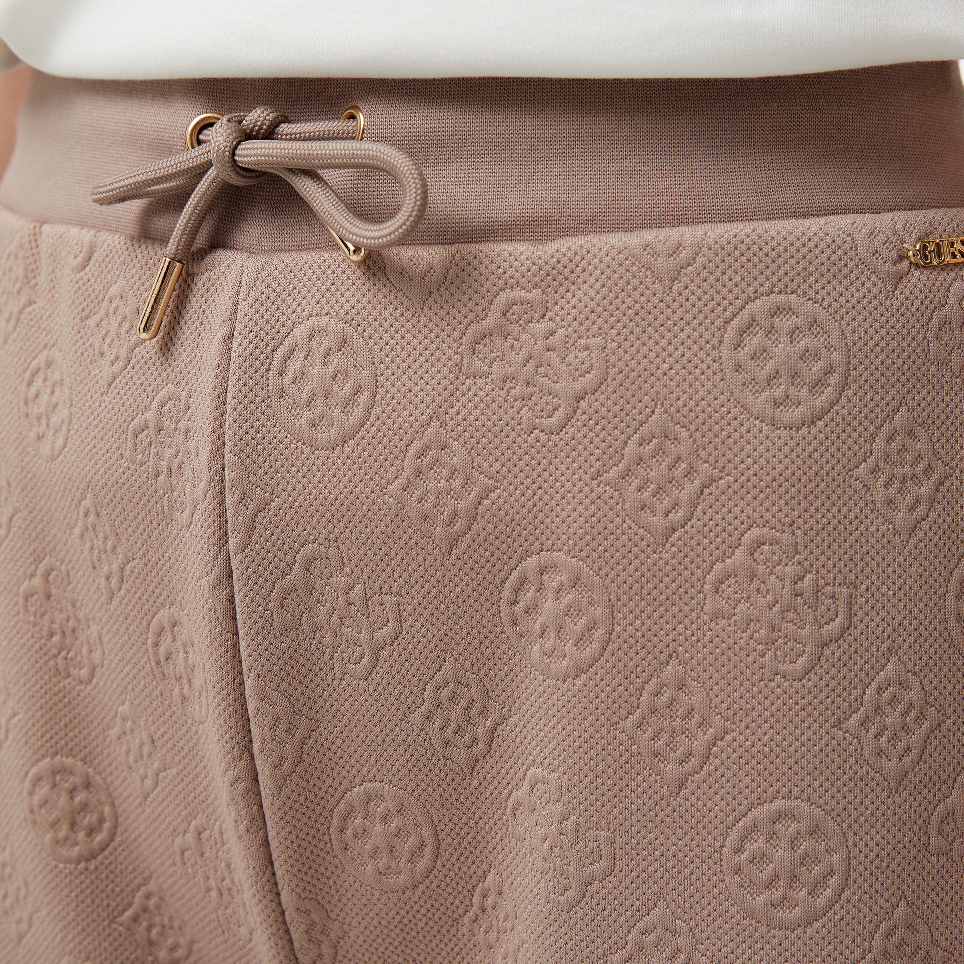 Guess Peony Logo Straight Jacquard Kadın Gri Eşofman Altı