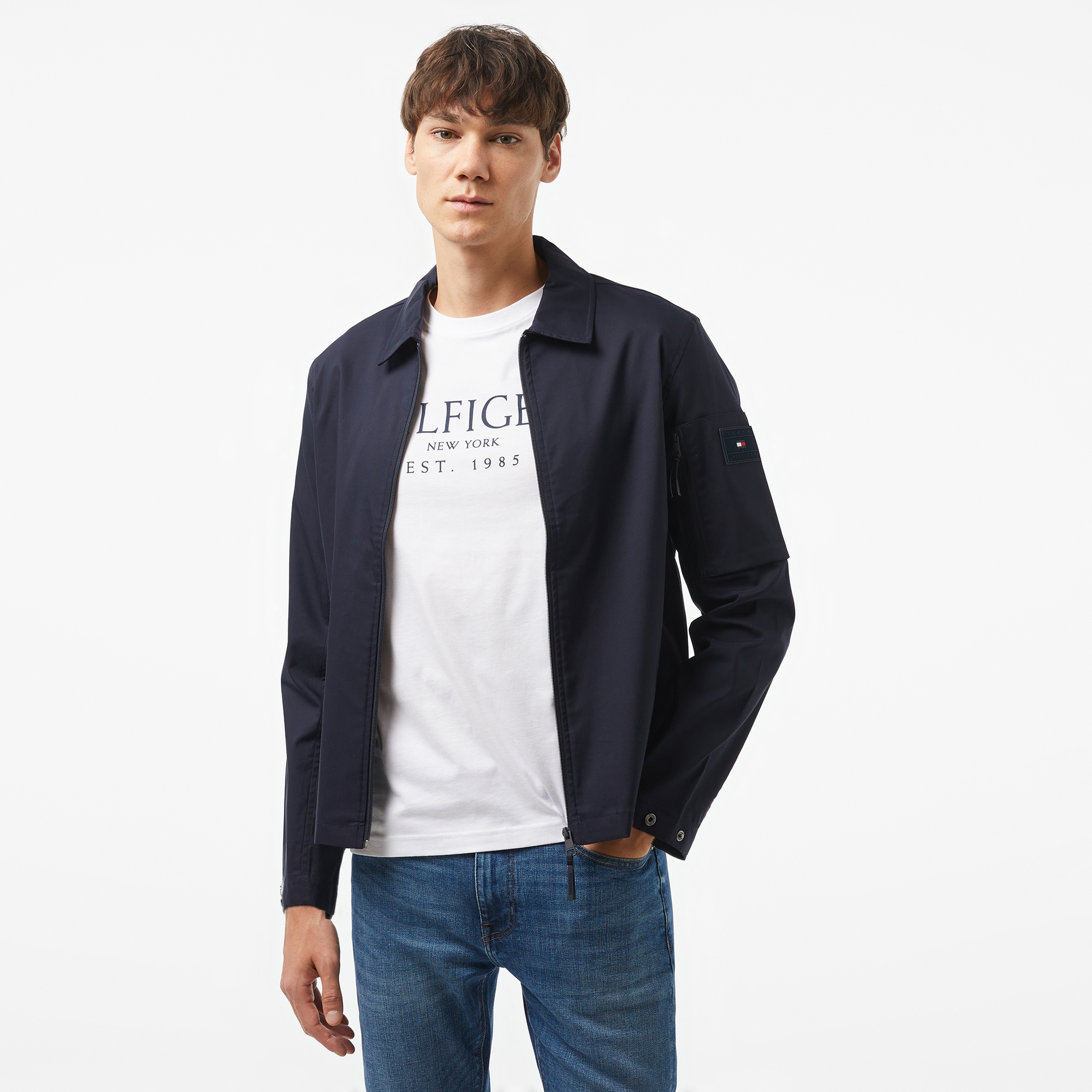 Tommy Hilfiger Erkek Mavi Mont