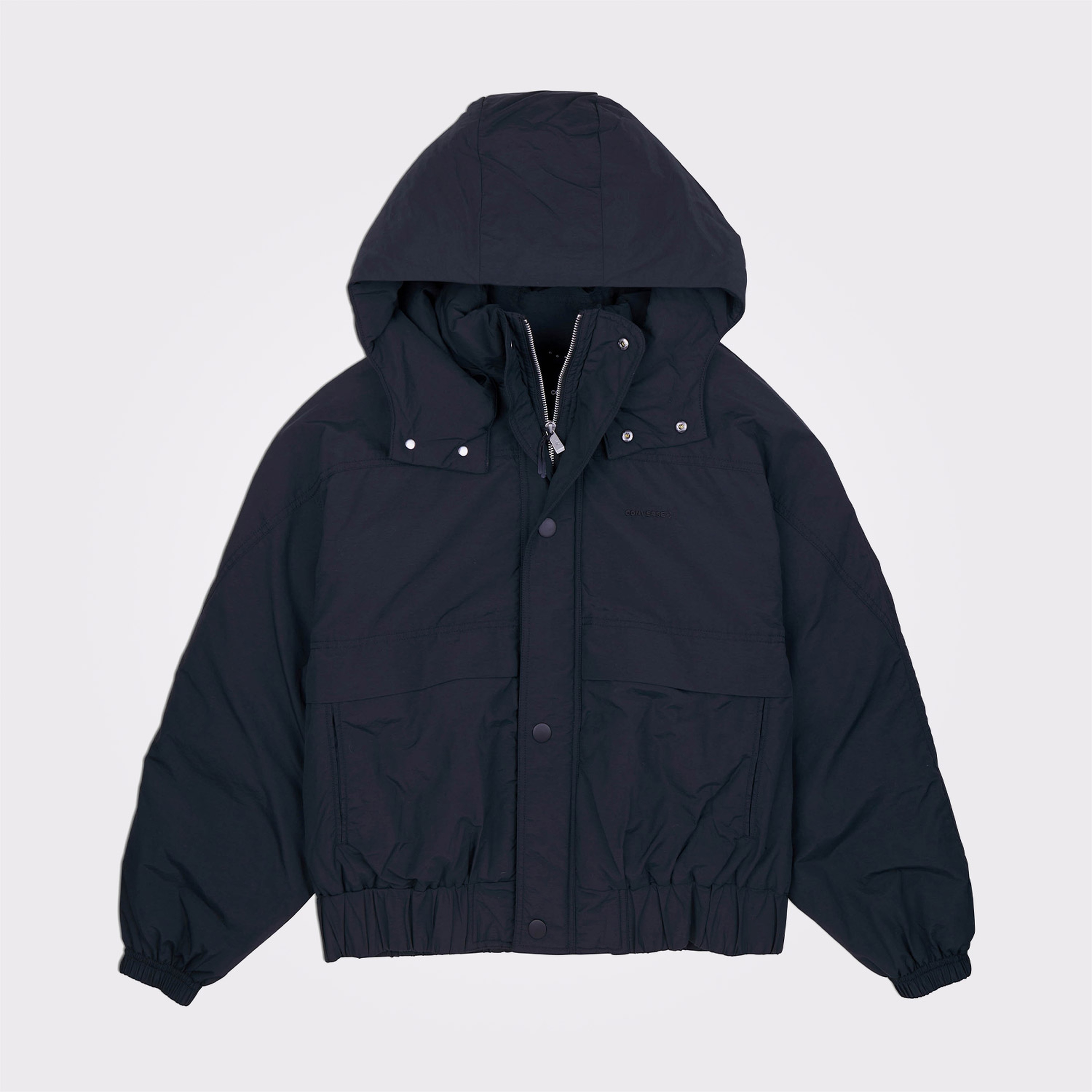 Converse Kadın Kapüşonlu Siyah Ceket