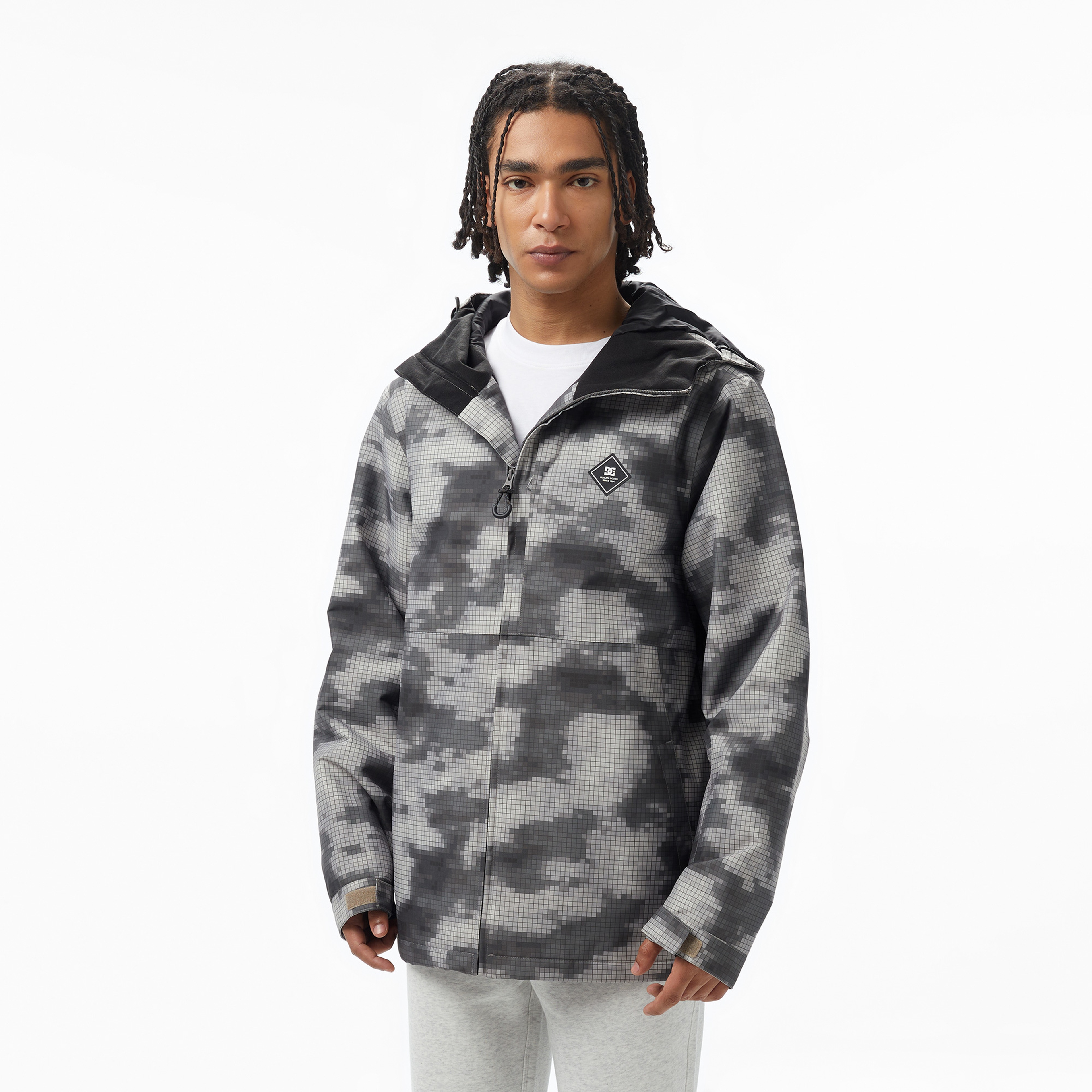 DC Basis Print Erkek Gri Kayak Montu