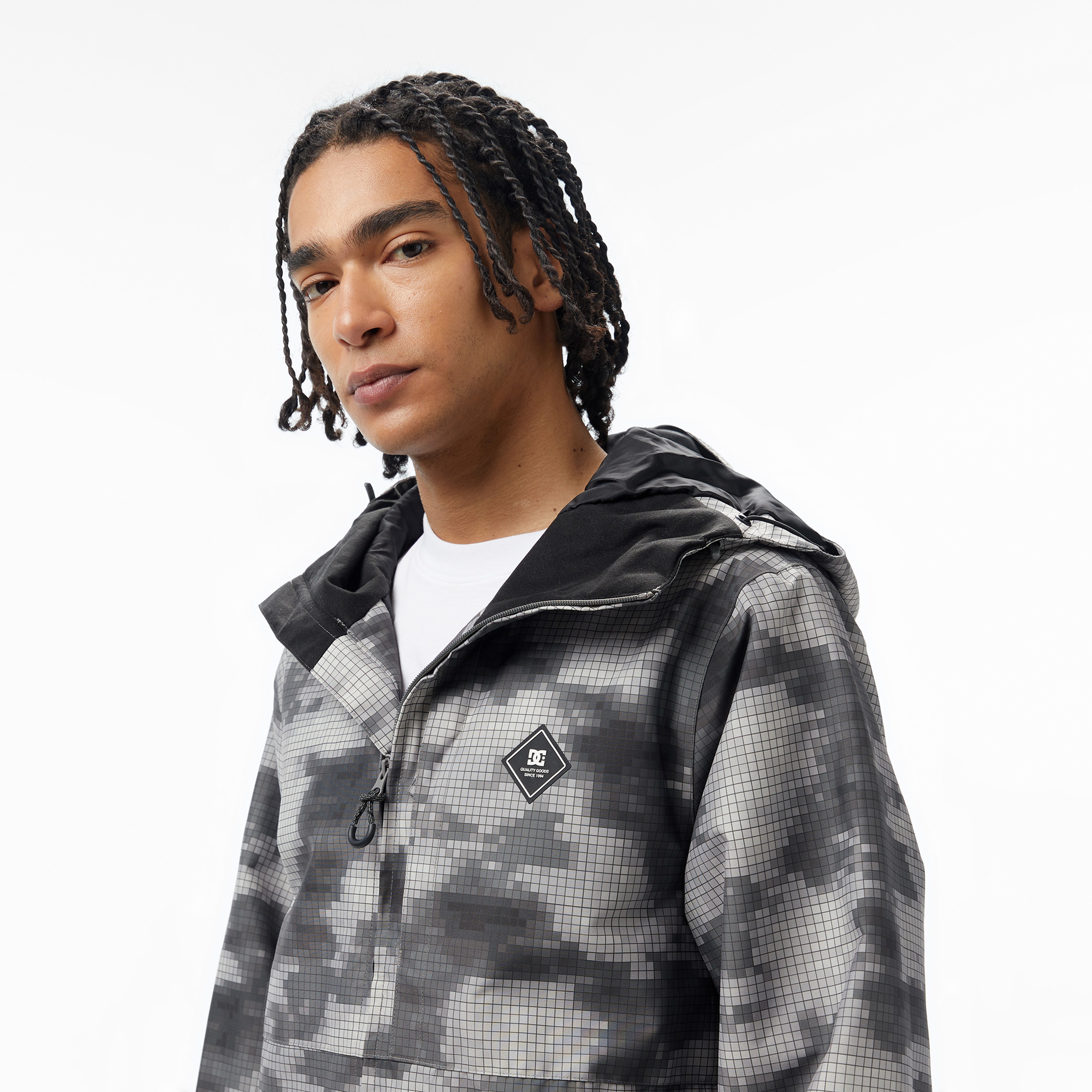 DC Basis Print Erkek Gri Kayak Montu