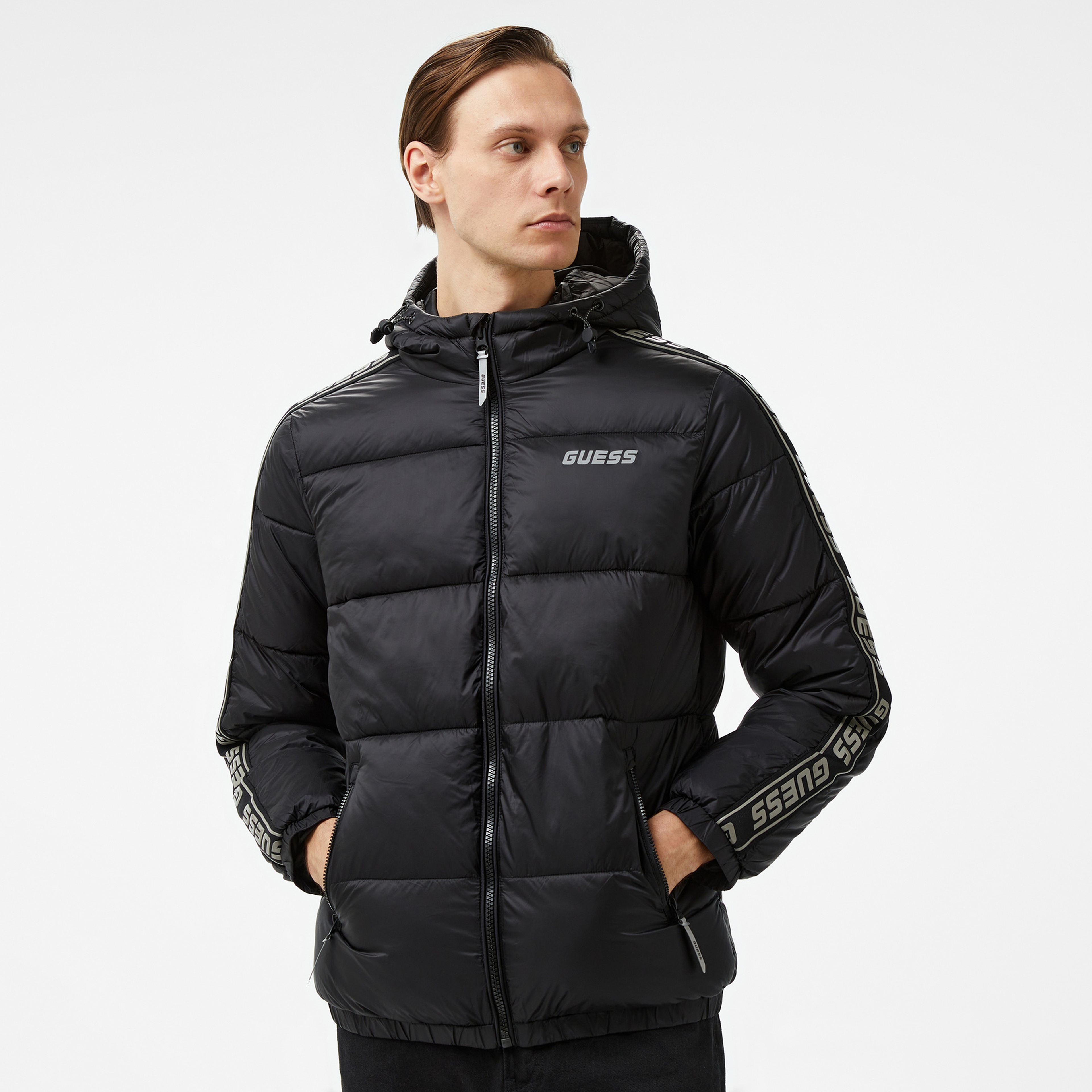 Guess Erkek Siyah Mont