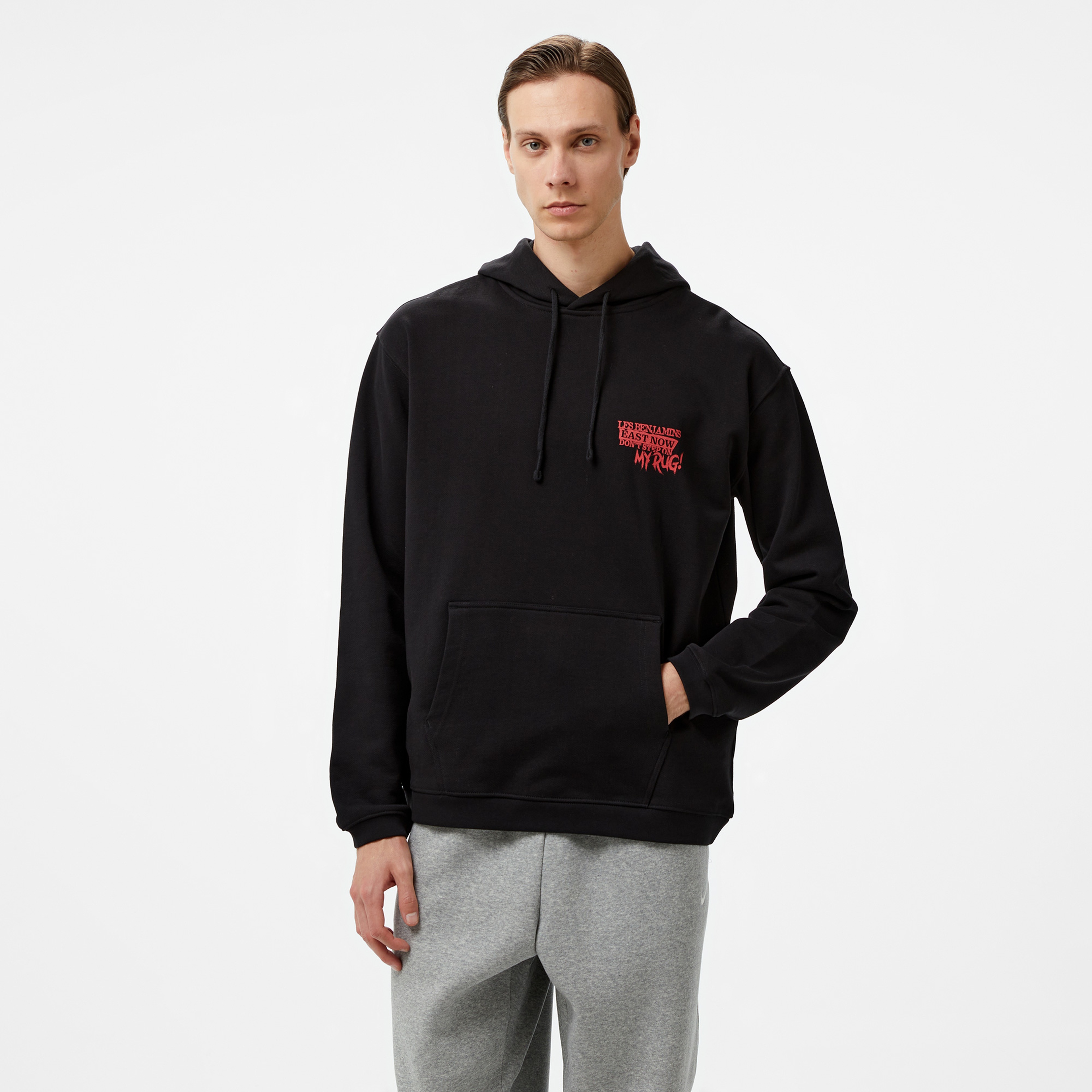Les Benjamins 001 Erkek Siyah Sweatshirt
