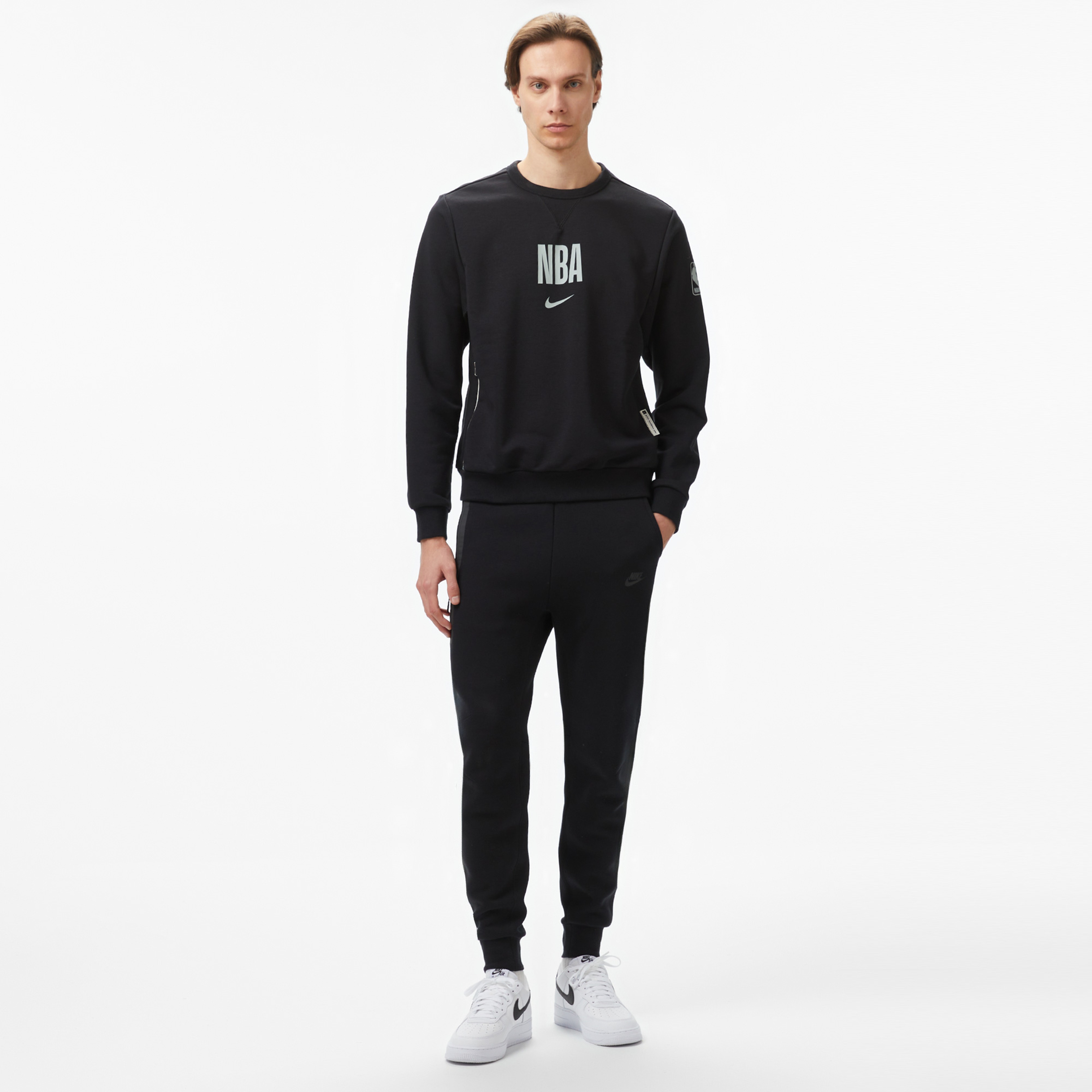 Nike Nba Standart Issue Erkek Siyah Günlük Sweatshirt