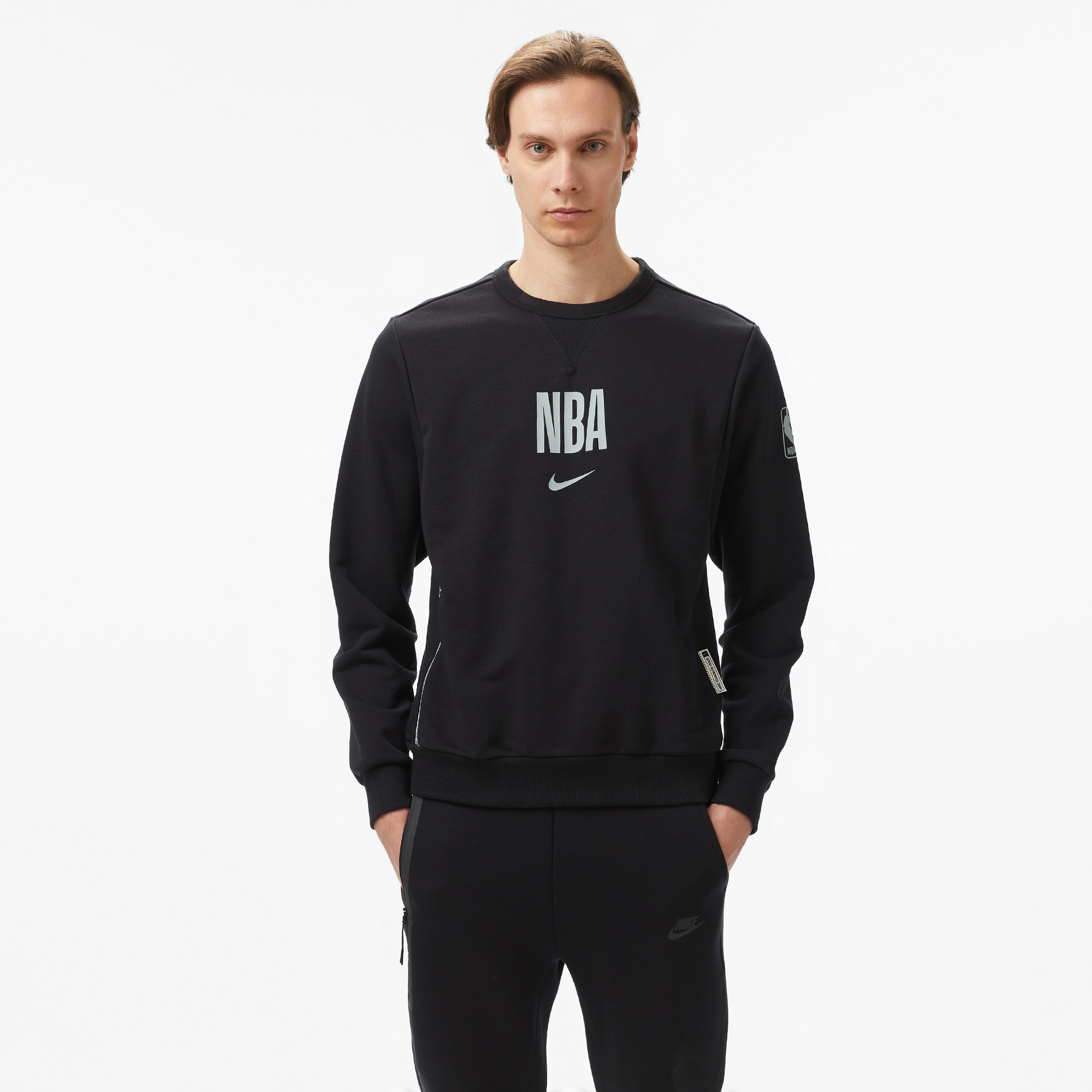 Nike Nba Standart Issue Erkek Siyah Günlük Sweatshirt