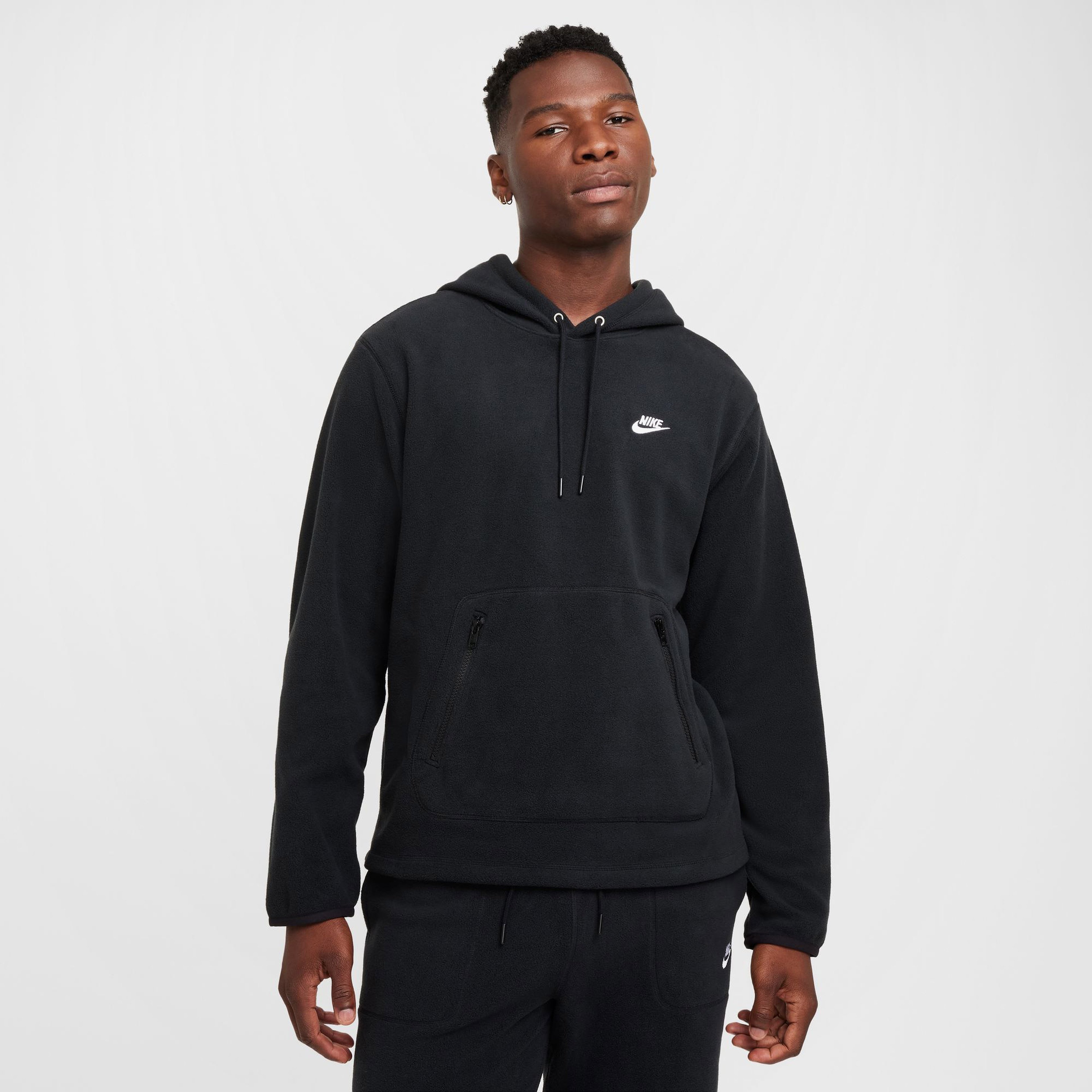 Nike Club Winterized Pullover Erkek Siyah Günlük Sweatshirt