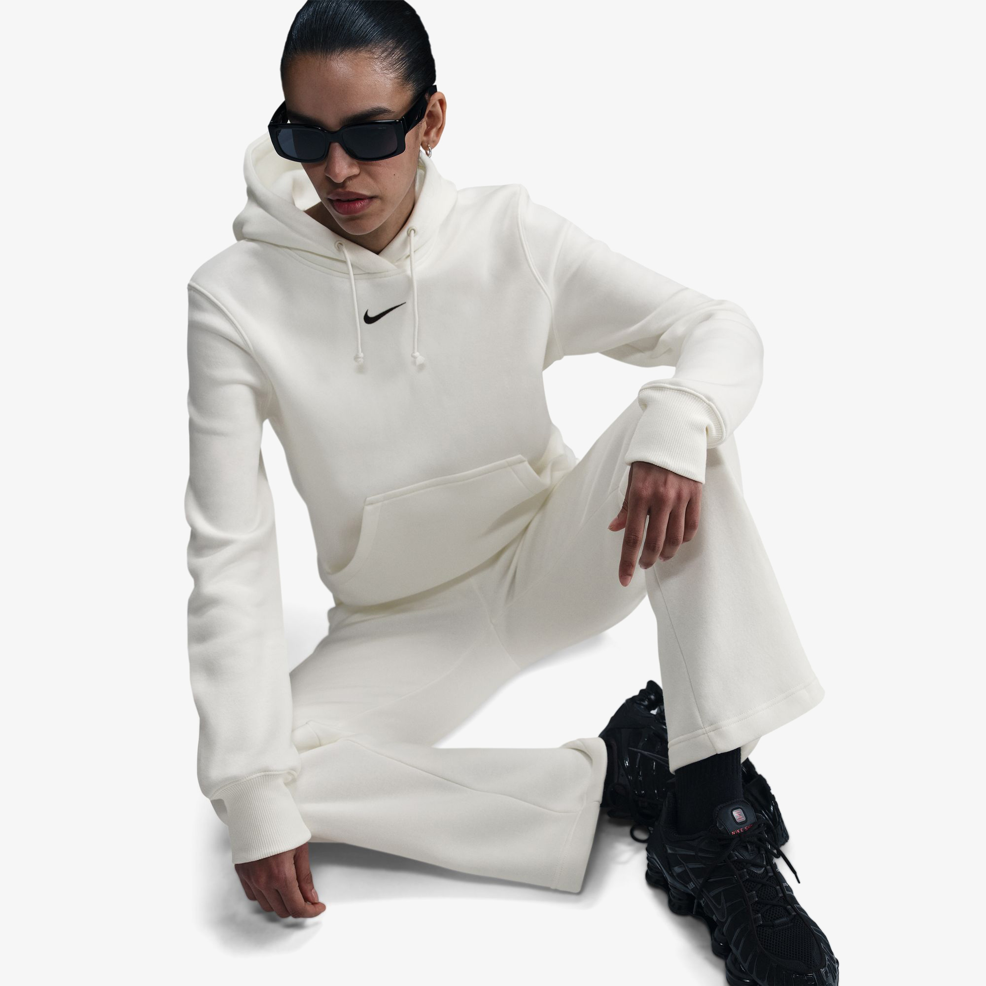 Nike Sportswear Phoenix Fleece Kadın Beyaz Sweatshirt