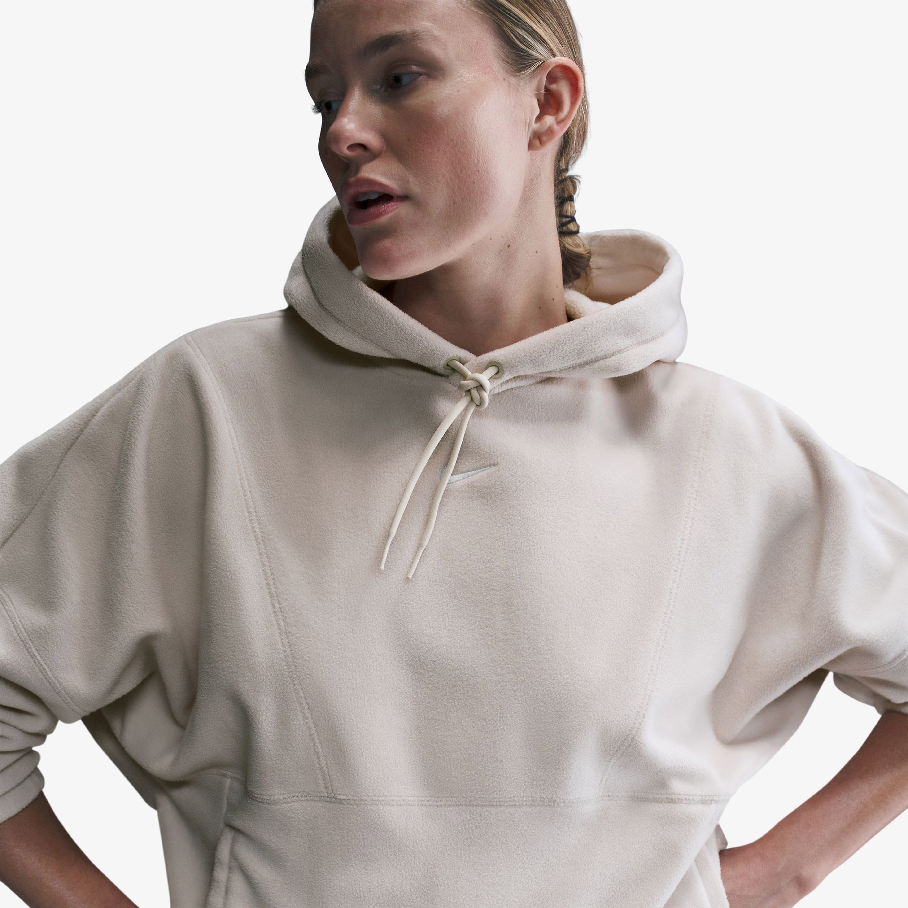 Nike One Therma Fit Pullover Kadın Gri Günlük Sweatshirt