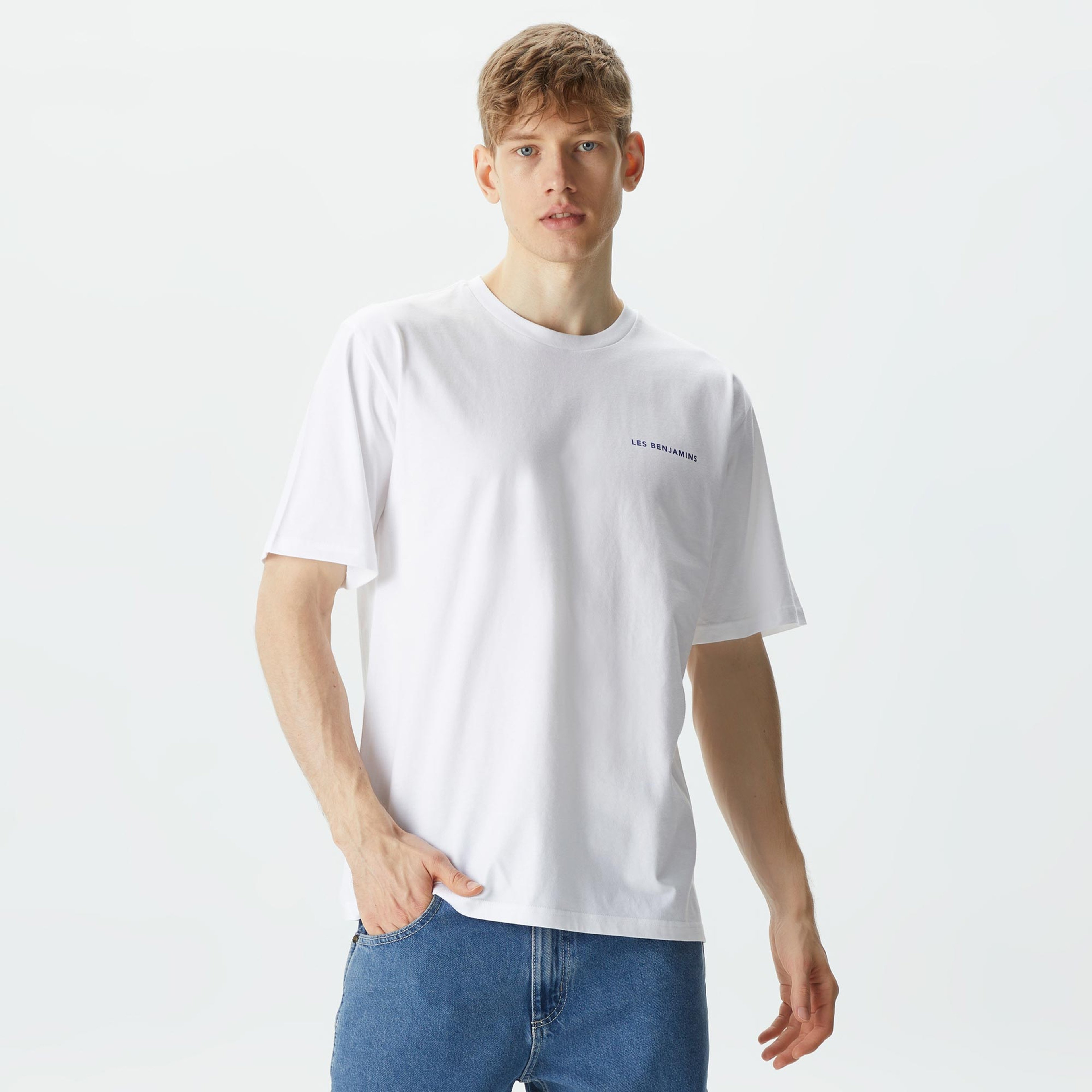 Les Benjamins Kısmet 703 Erkek Beyaz T-Shirt