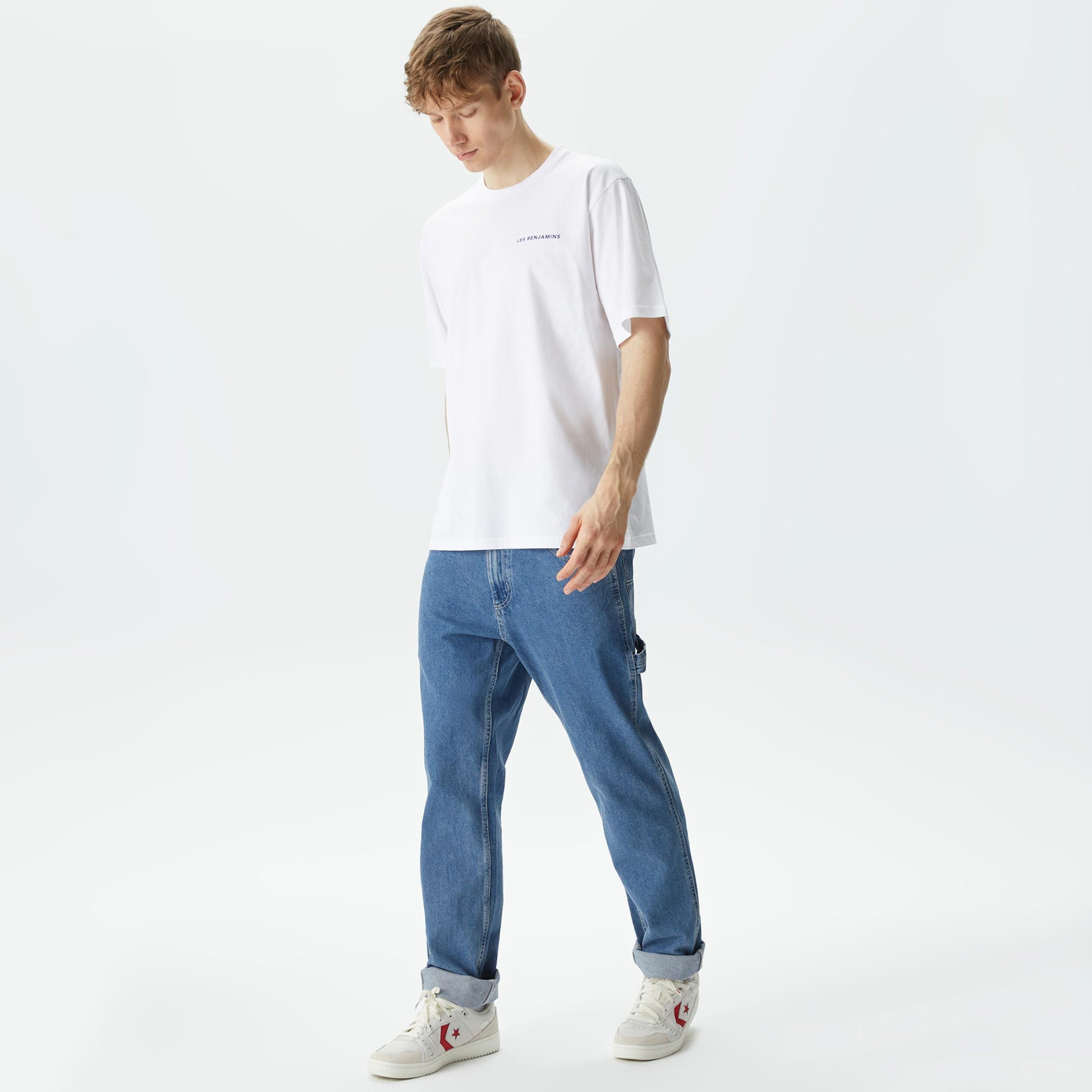 Les Benjamins Kısmet 703 Erkek Beyaz T-Shirt