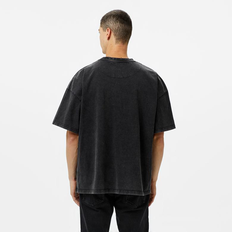 Karl Kani Og Eagle Print Erkek Lacivert T-Shirt