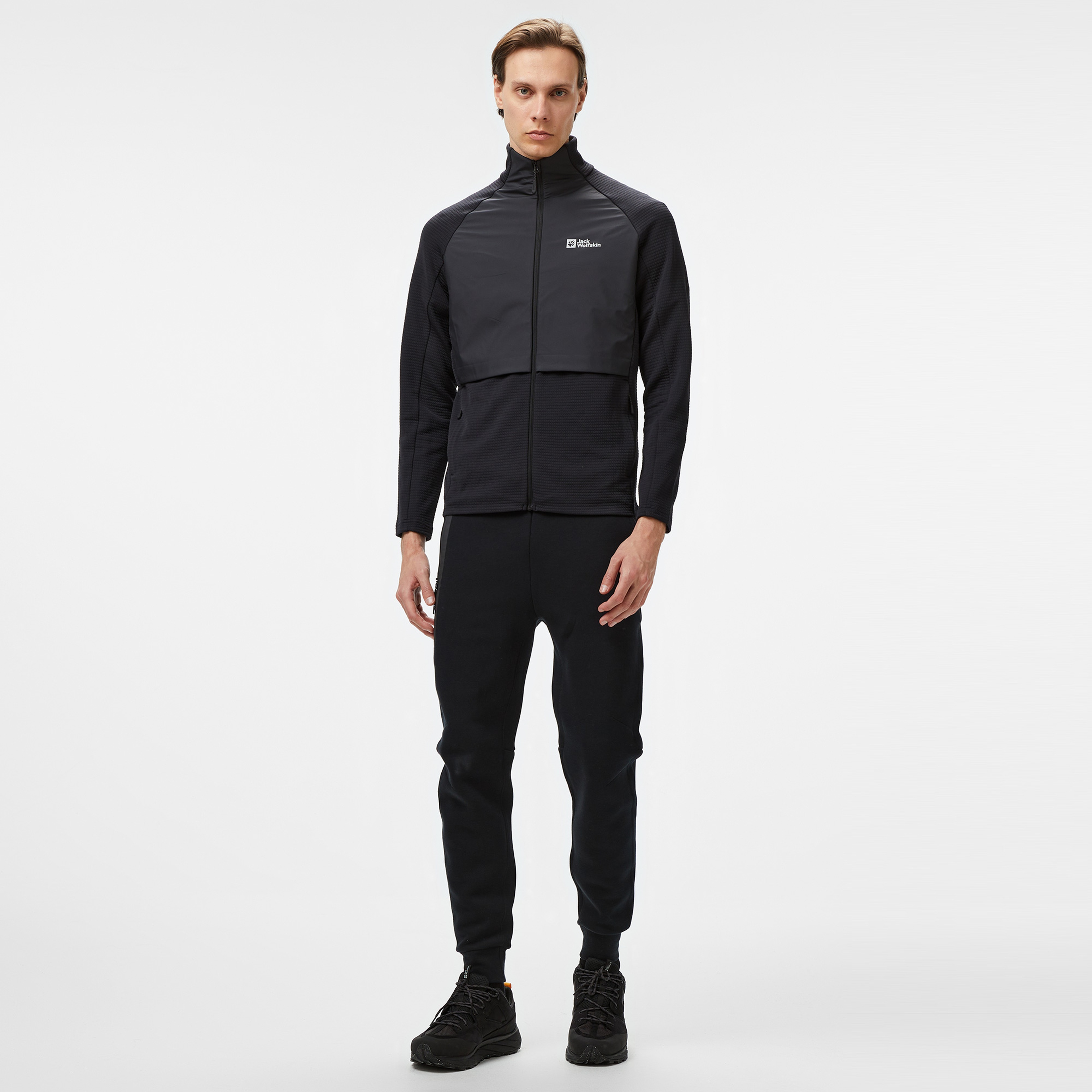 Jack Wolfskin Fleece Erkek Siyah Ceket