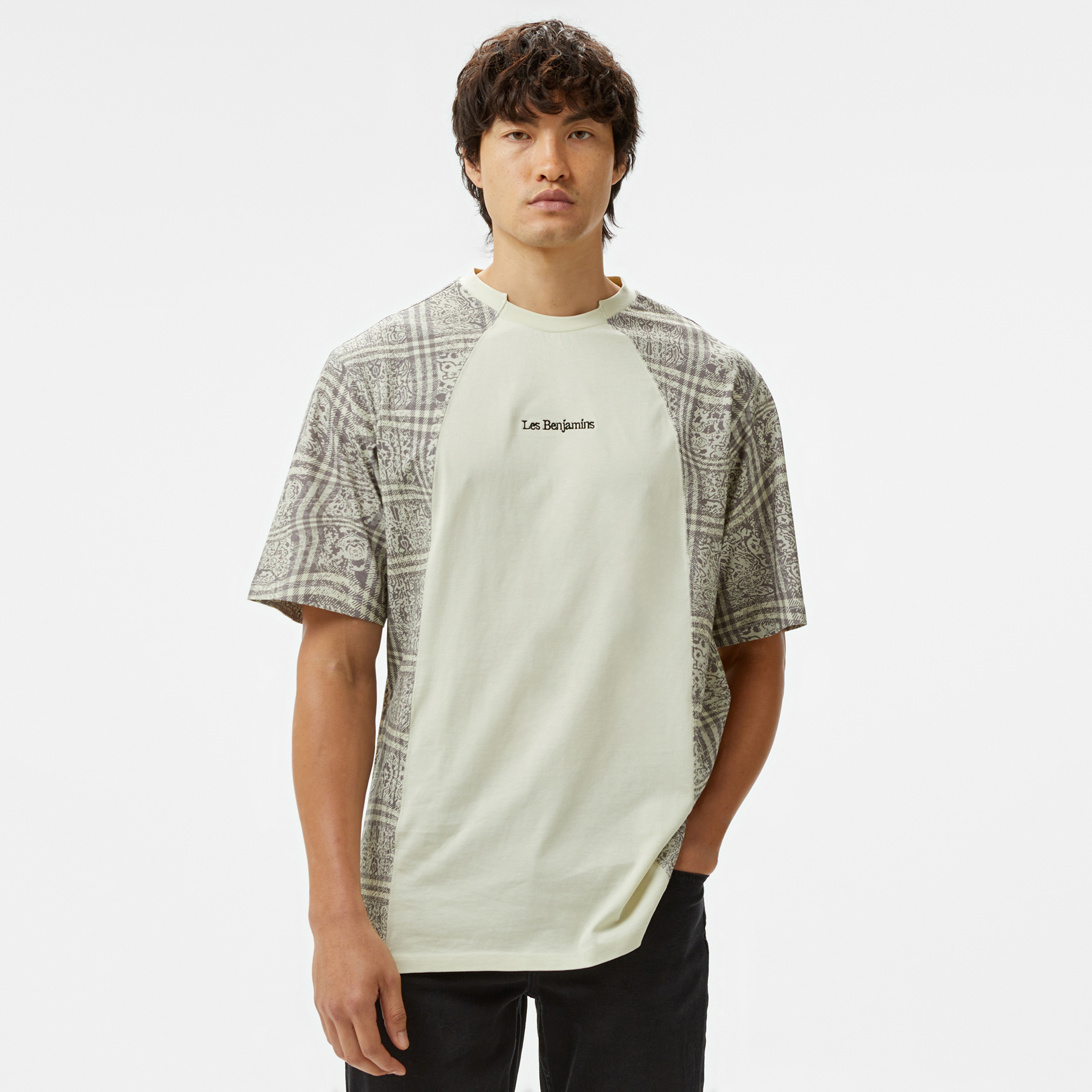 Les Benjamins Oversize 024 Erkek Gri T-Shirt
