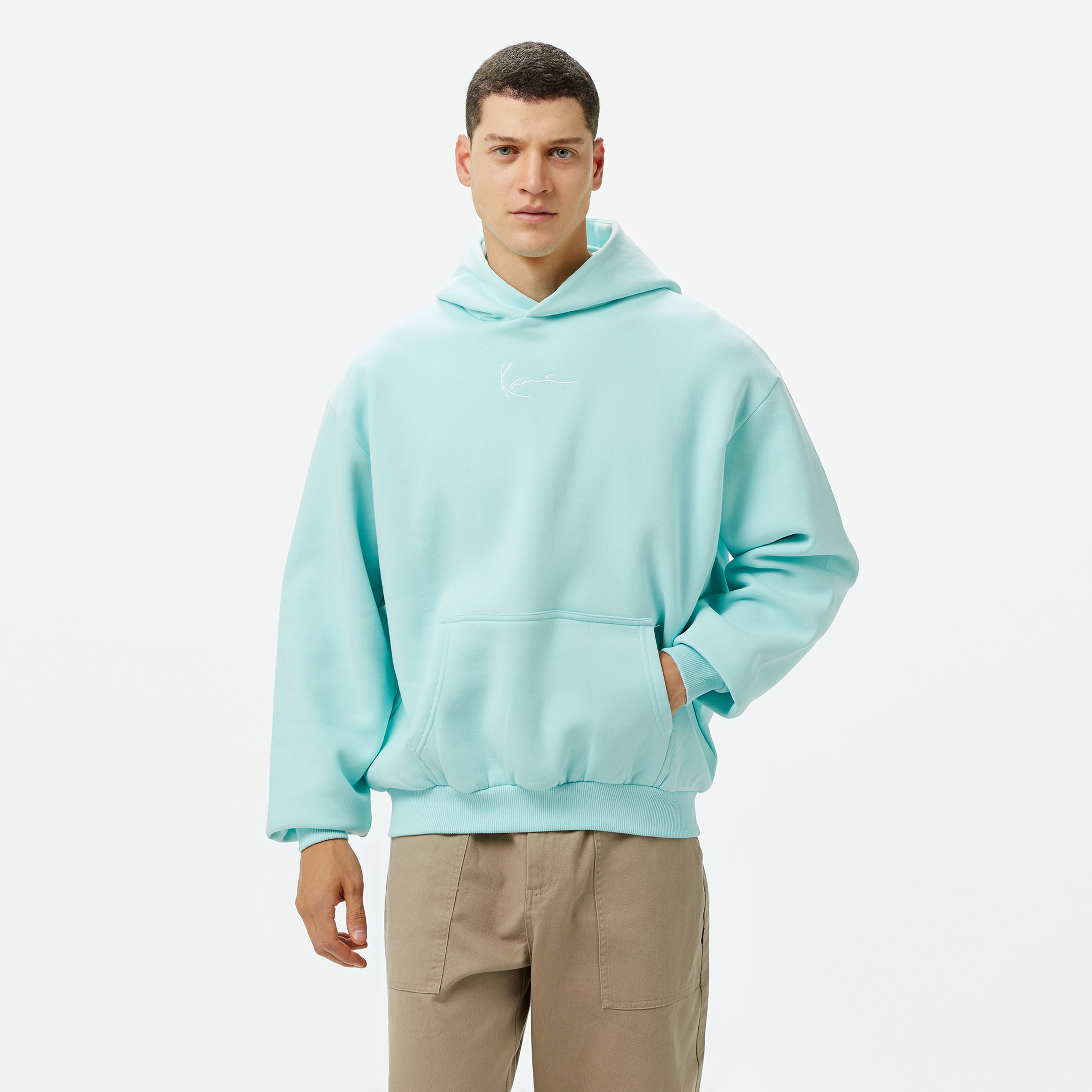 Karl Kani Small Signature Essential Os  Erkek Turkuaz Hoodie