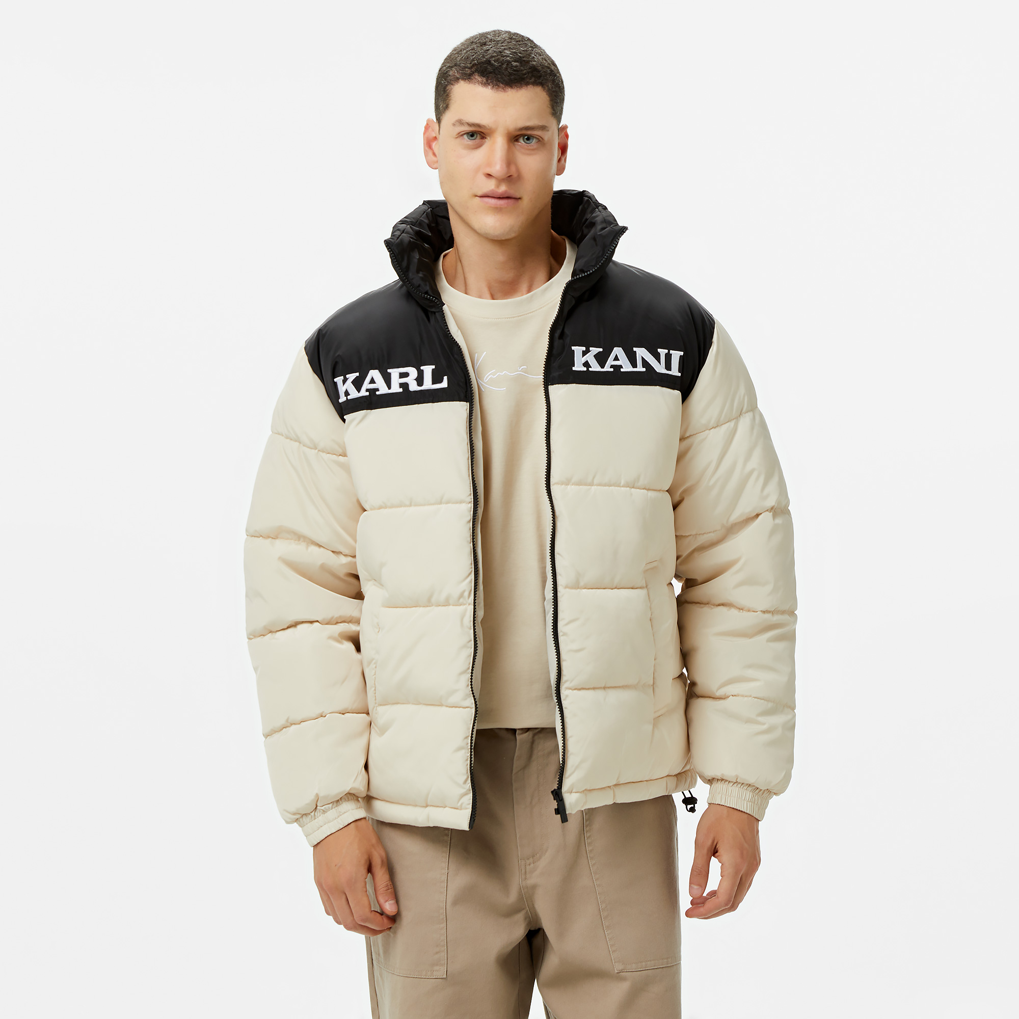 Karl Kani Retro Essential Puffer Erkek Krem MontXLKM-JK012-023