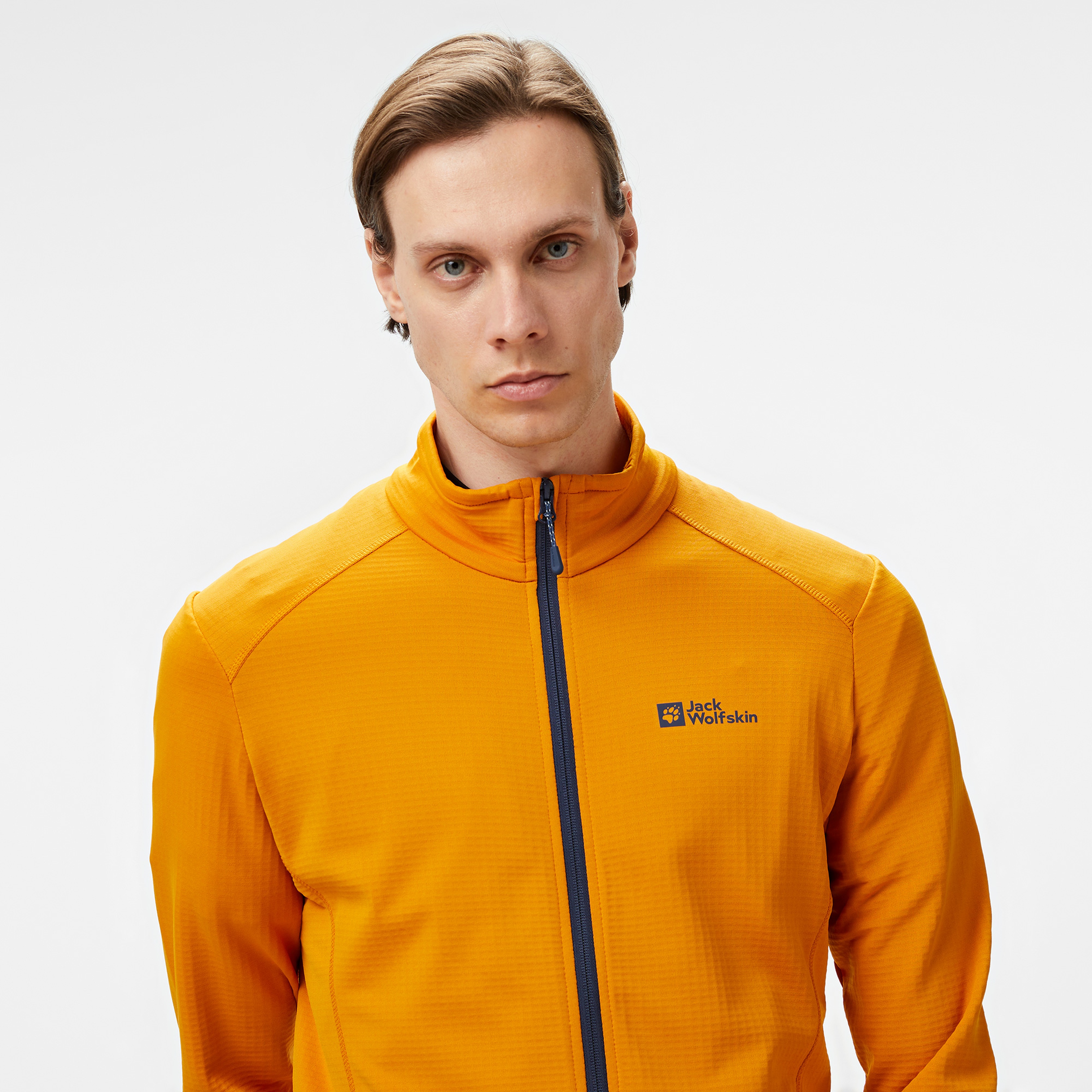 Jack Wolfskin Fleece Erkek Turuncu Ceket