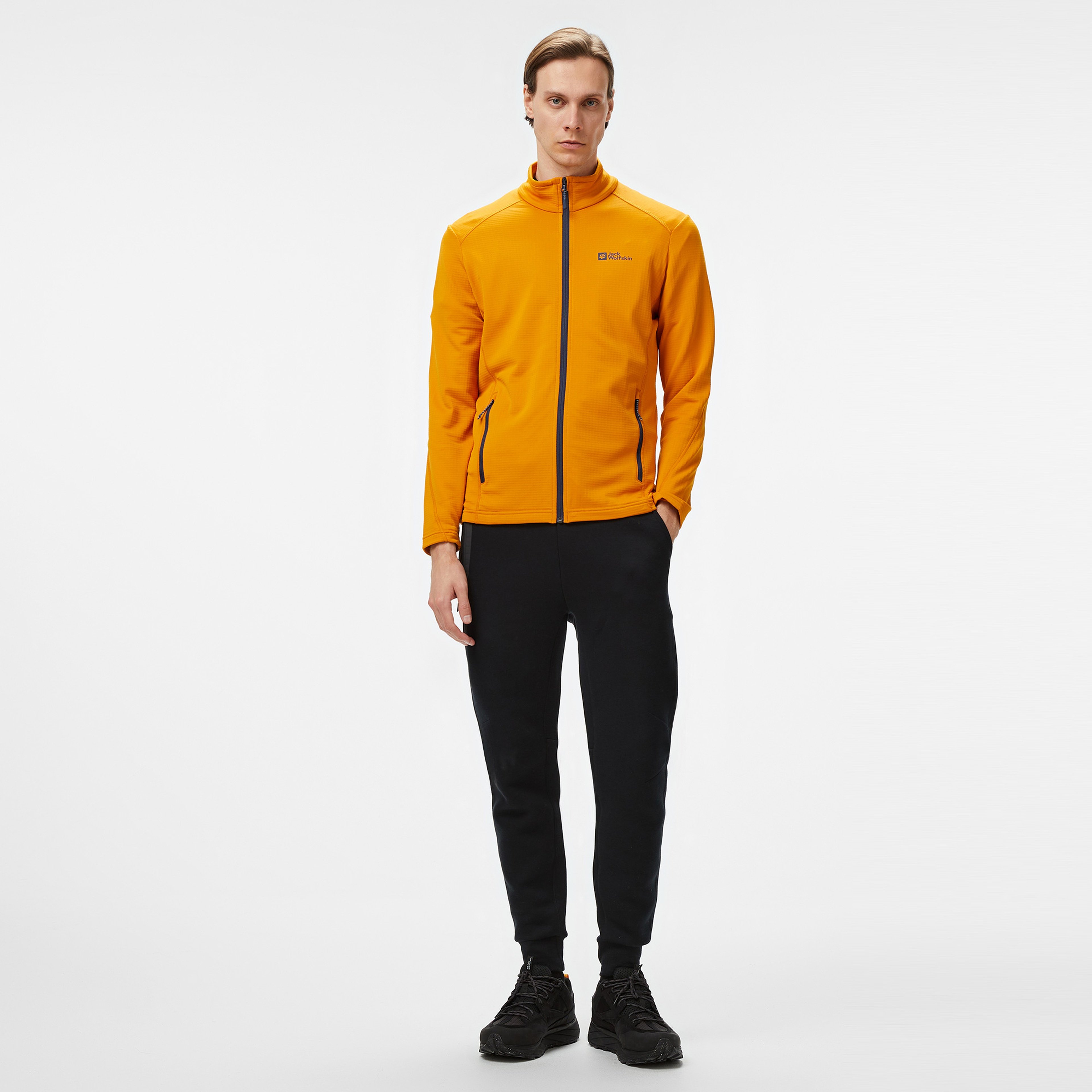 Jack Wolfskin Fleece Erkek Turuncu Ceket