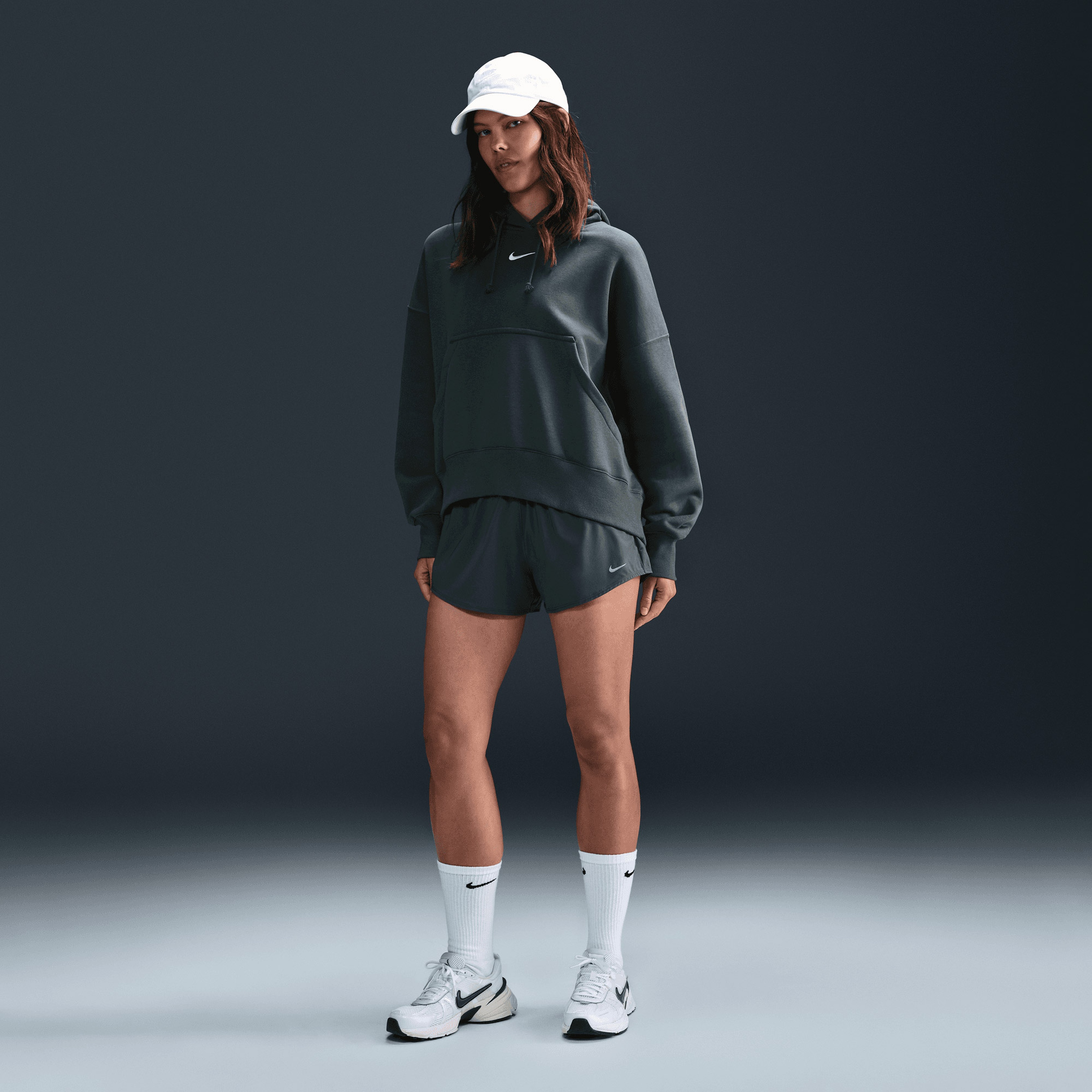 Nike Phoenix Fleece Oos Kadın Yeşil Sweatshirt