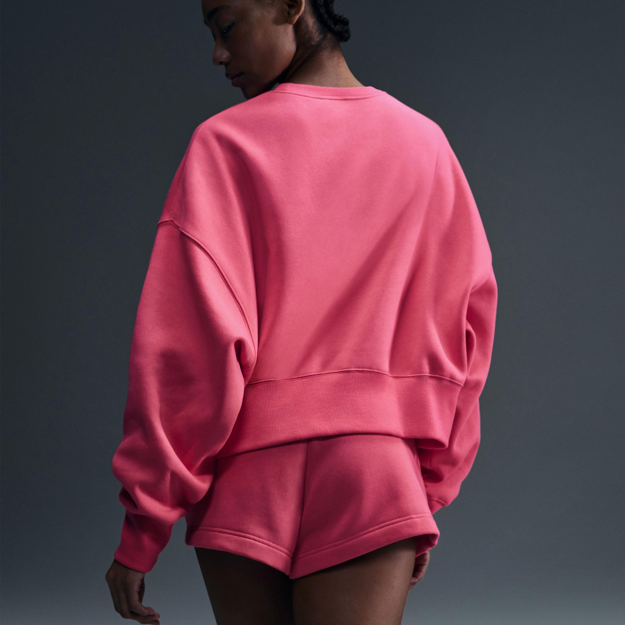Nike Sportswear Phoenix Fleece Kadın Pembe Sweatshirt