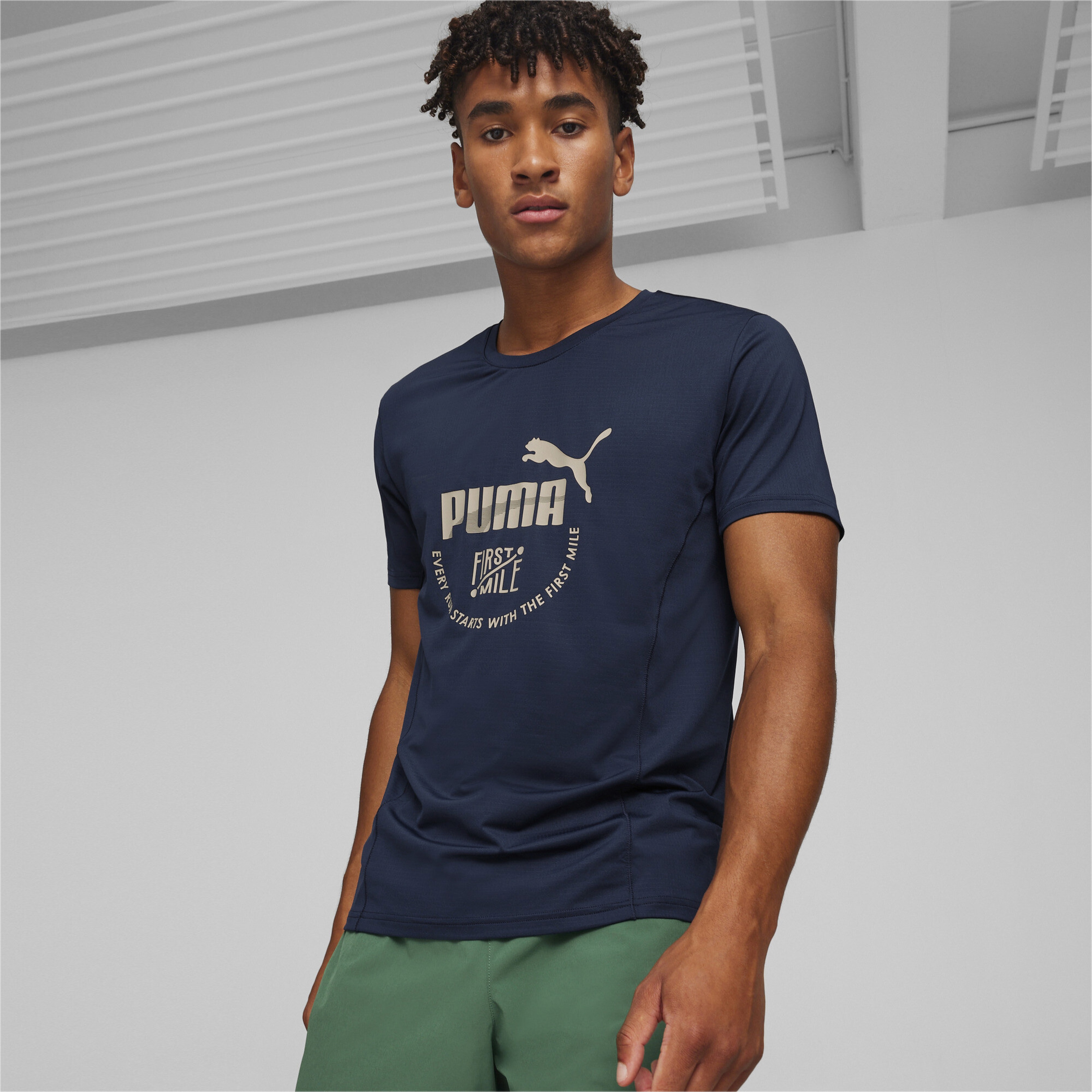 Puma First Mile Erkek Lacivert T-Shirt