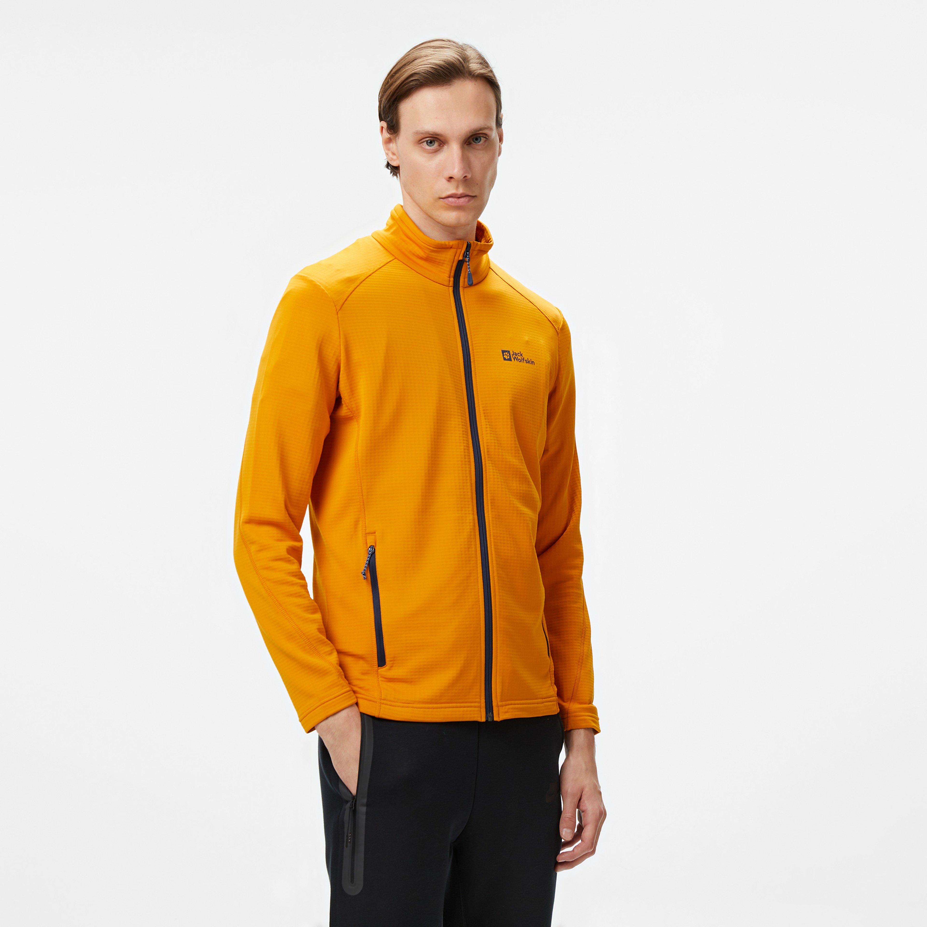 Jack Wolfskin Fleece Erkek Turuncu Ceket