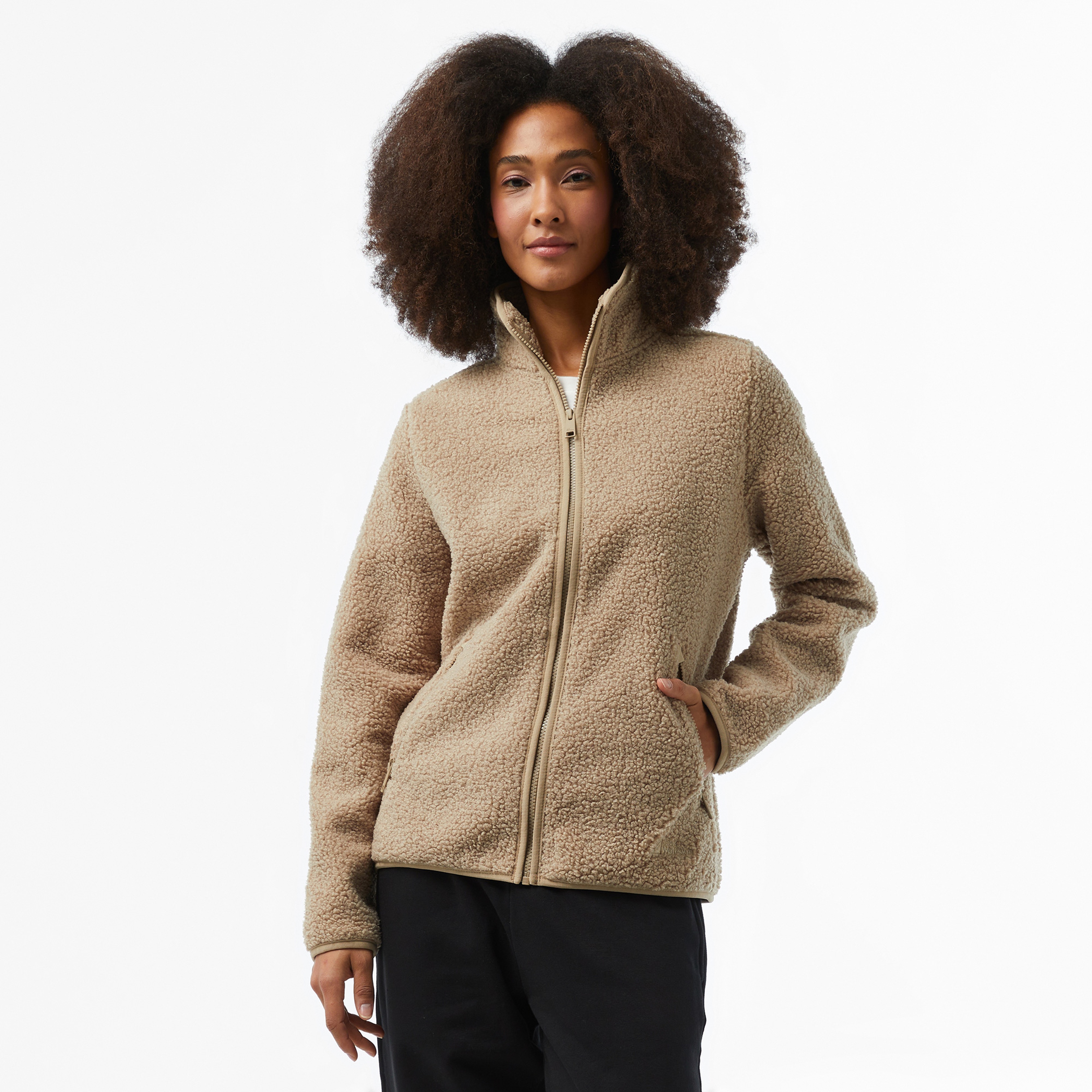 Jack Wolfskin Fleece Kadın Krem Ceket