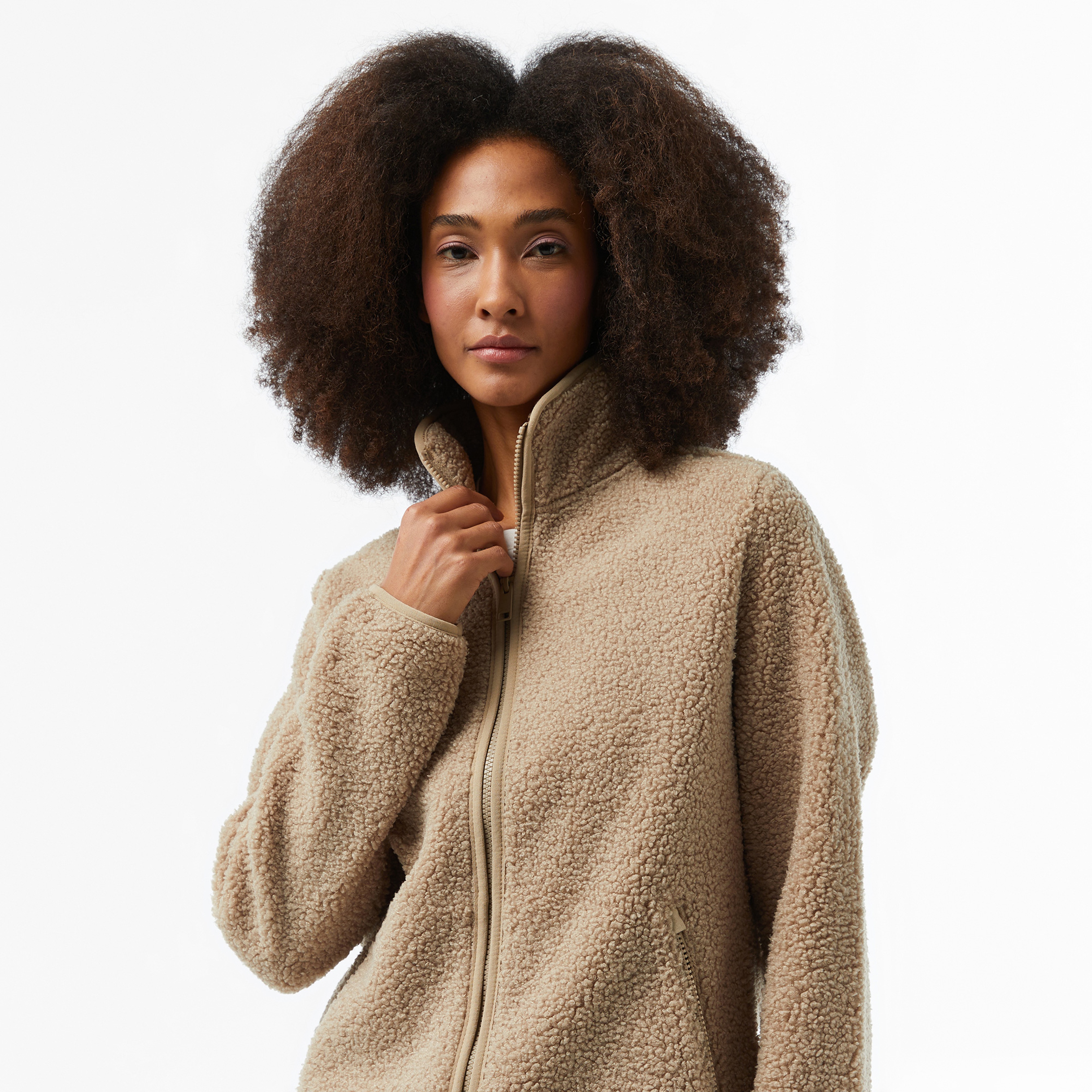 Jack Wolfskin Fleece Kadın Krem Ceket